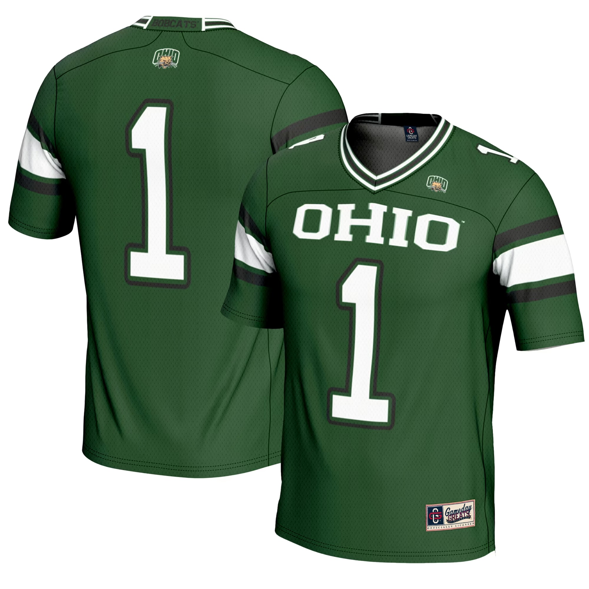 Hunk Wear - #1 Ohio Bobcats GameDay Greats Endzone Football Jersey - Green
