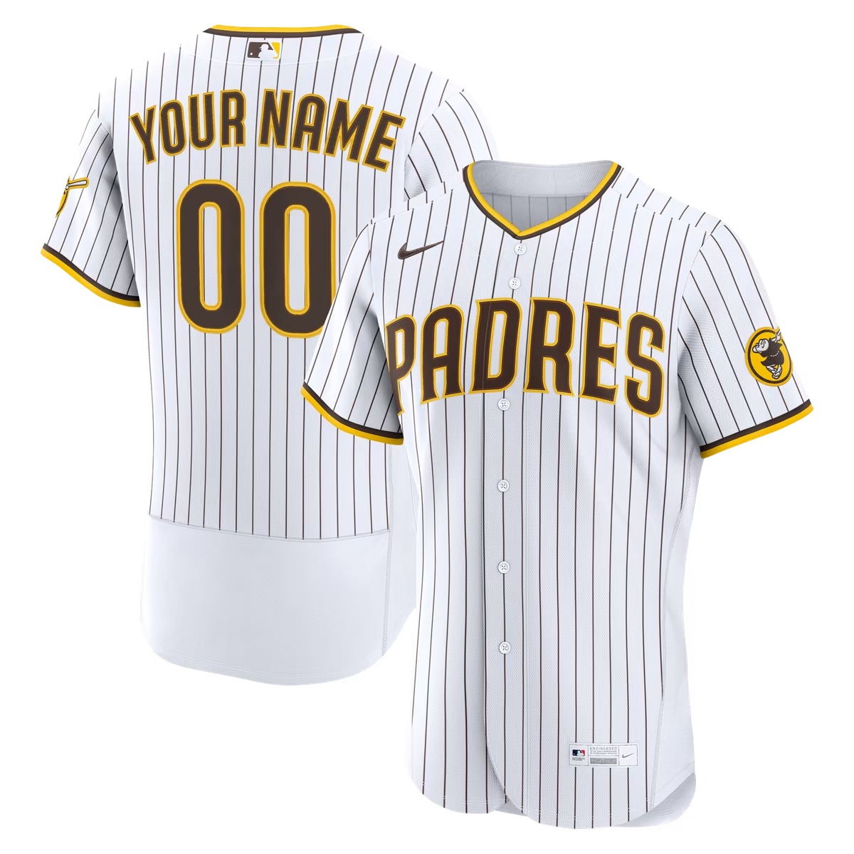 Hunk Wear - San Diego Padres Nike Home Authentic Custom Jersey - White