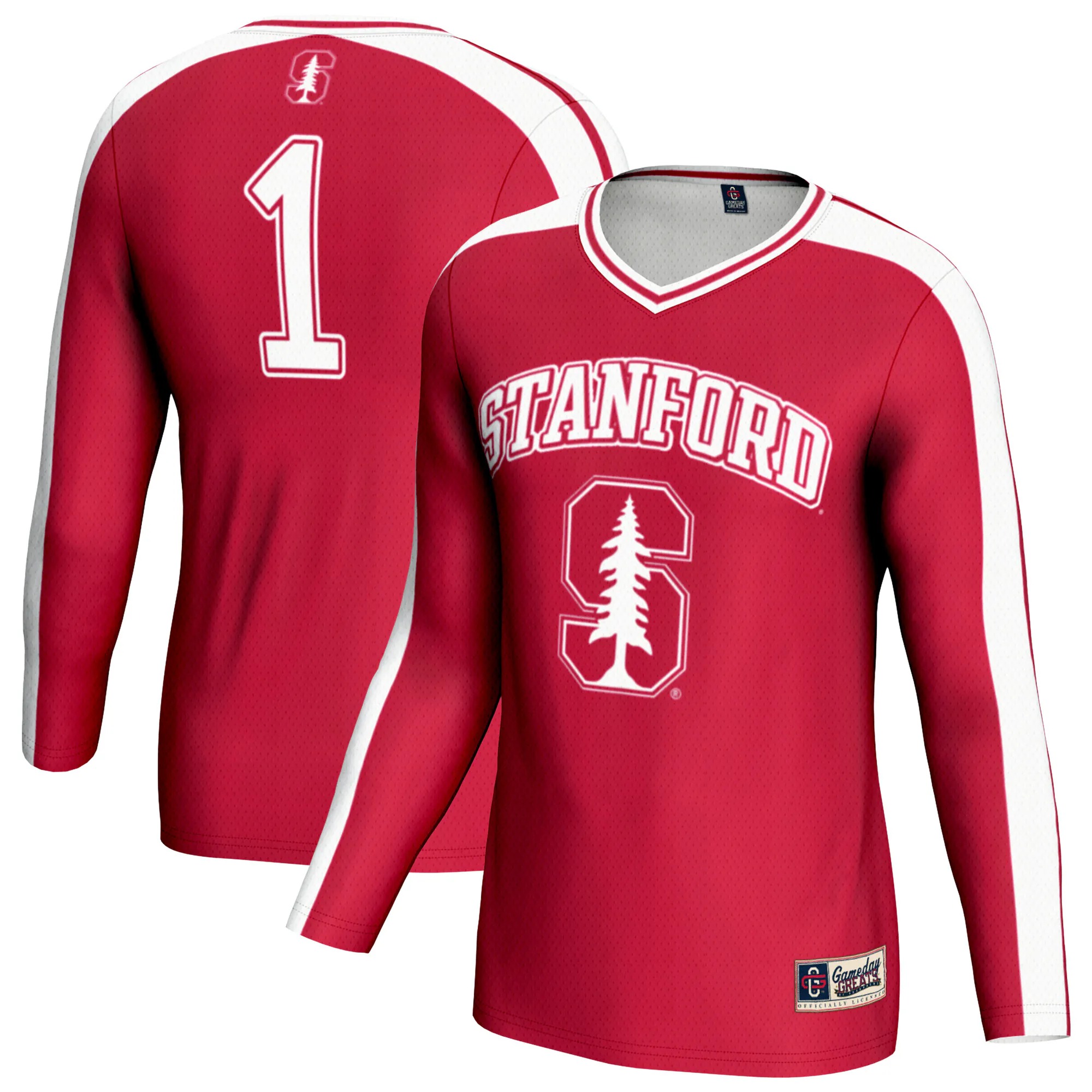 Hunk Wear - Stanford Cardinal GameDay Greats Unisex #1 Lightweight Volleyball Fashion Jersey - Cardinal
