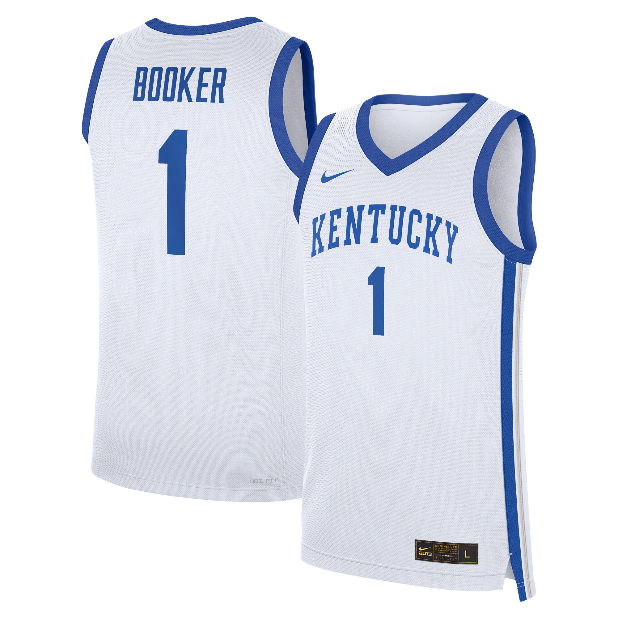 Hunk Wear - Devin Booker Kentucky Wildcats Nike Performance Replica Basketball Jersey - White