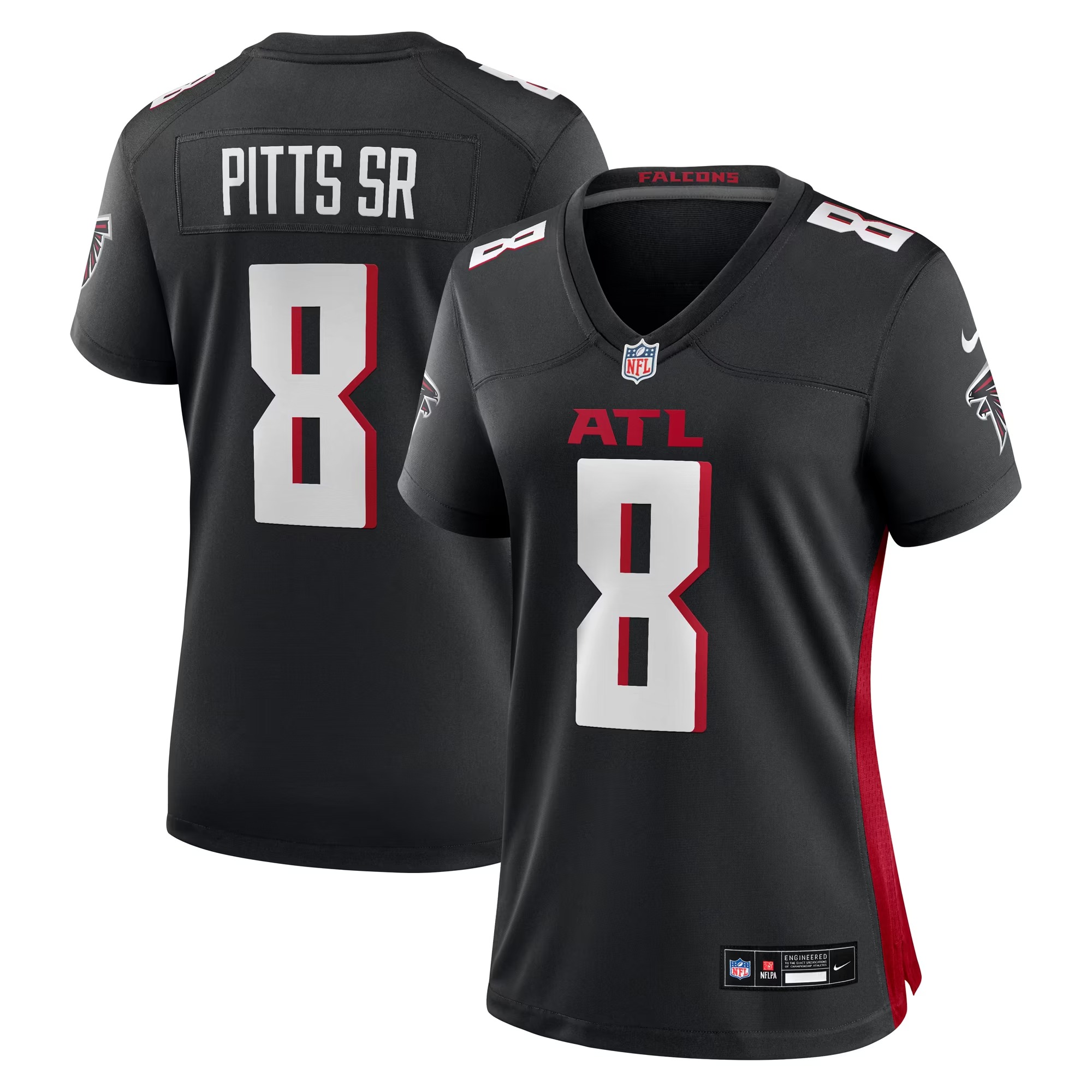 Hunk Wear - Kyle Pitts Sr. Atlanta Falcons Nike Women's Game Jersey - Black