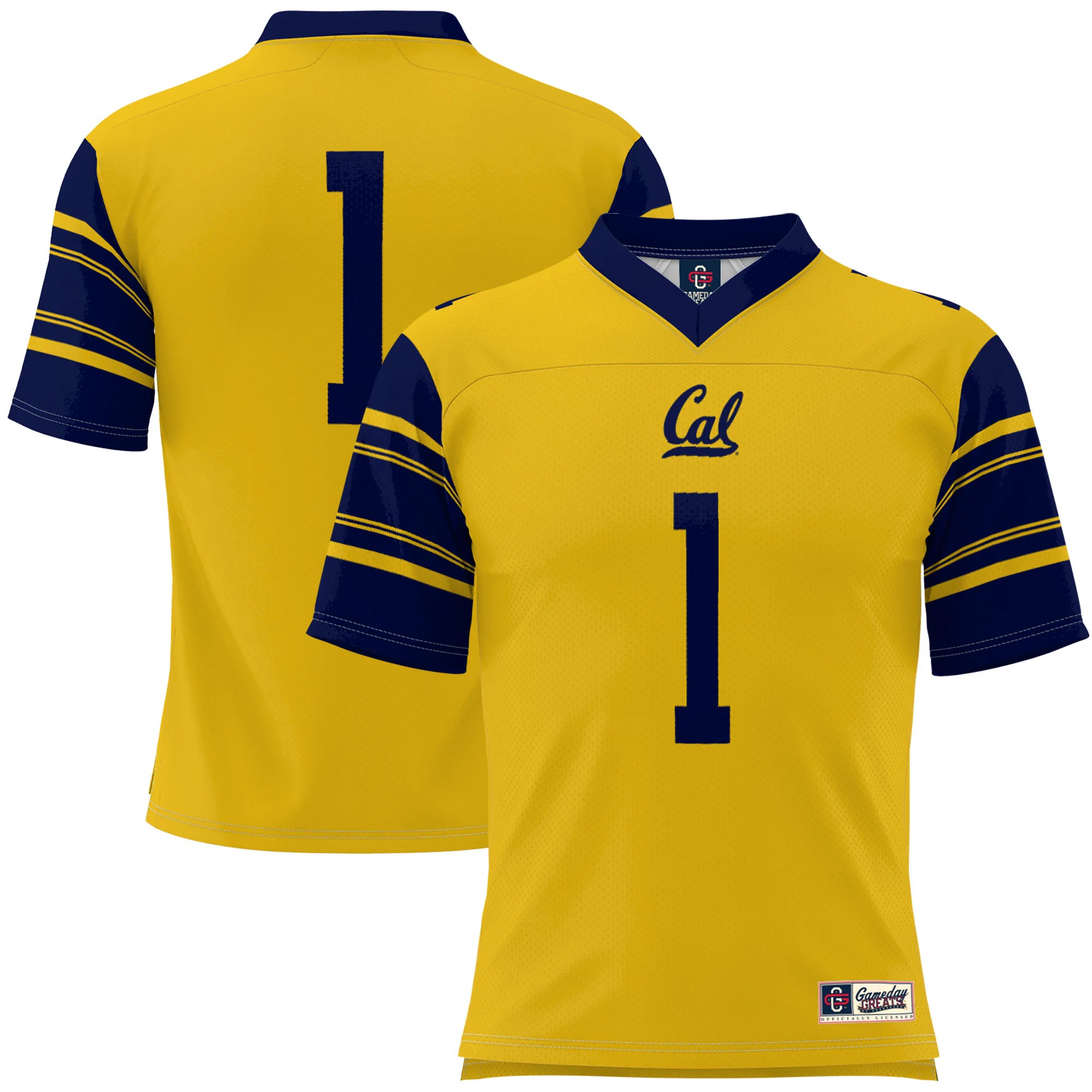 Hunk Wear - #1 Cal Bears GameDay Greats Football Jersey - Gold