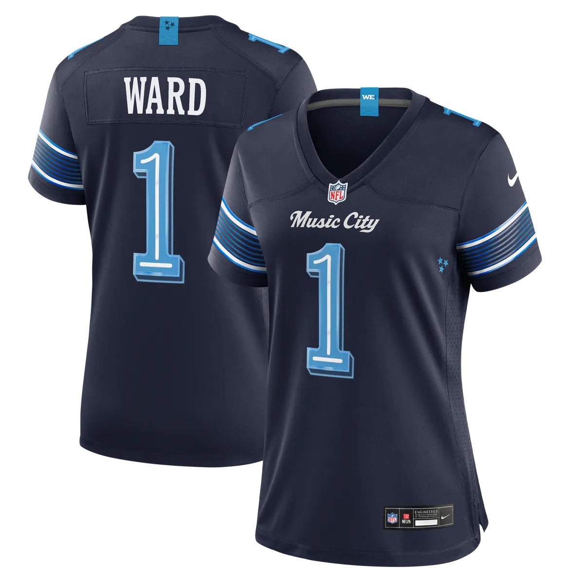 Hunk Wear - Cameron Ward Tennessee Titans Nike Women's 2026 Rivalries Collection Game Jersey - Navy