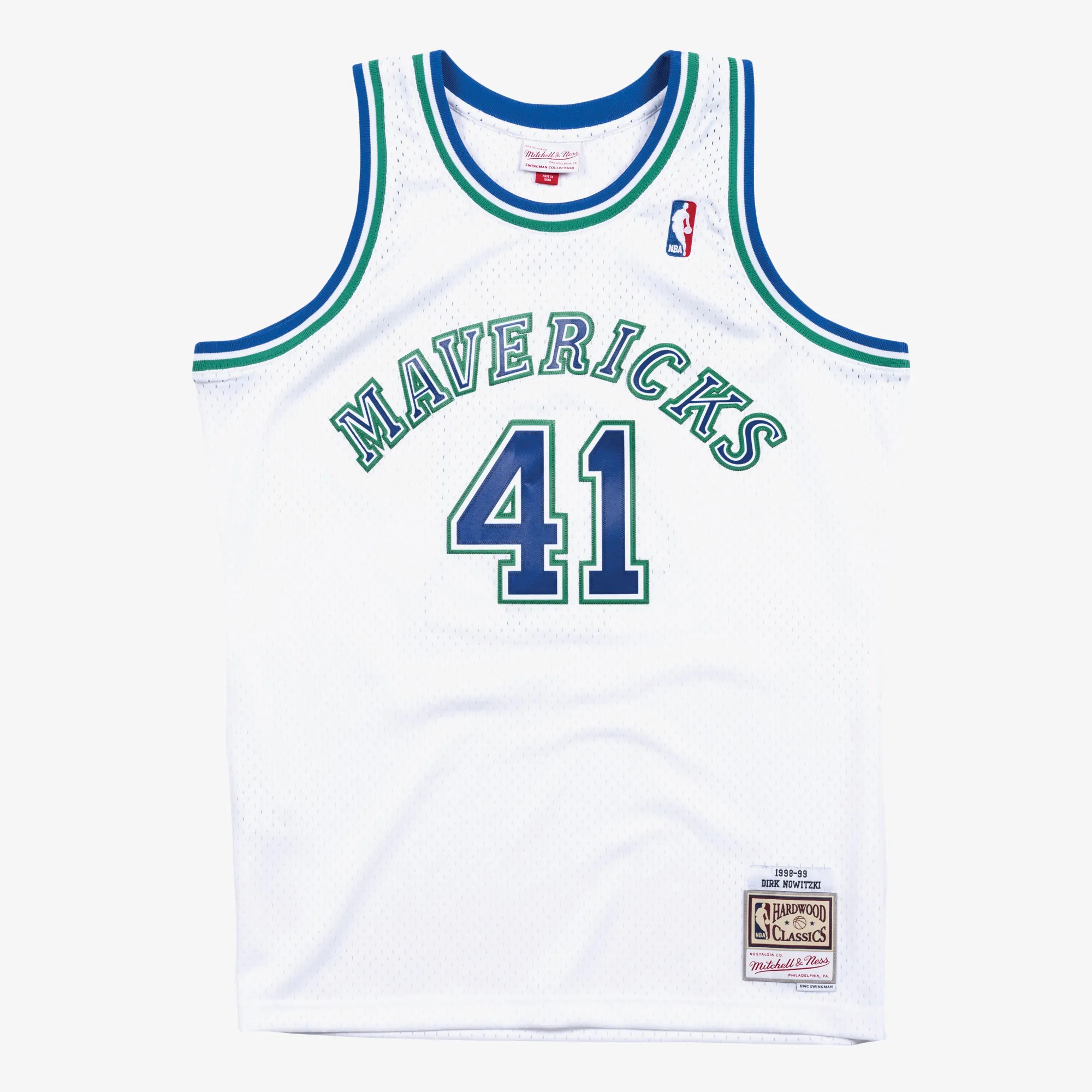 Hunk Wear - Dirk Nowitzki Dallas Mavericks Mitchell & Ness 1998-99 Hardwood Classics Swingman Jersey - White