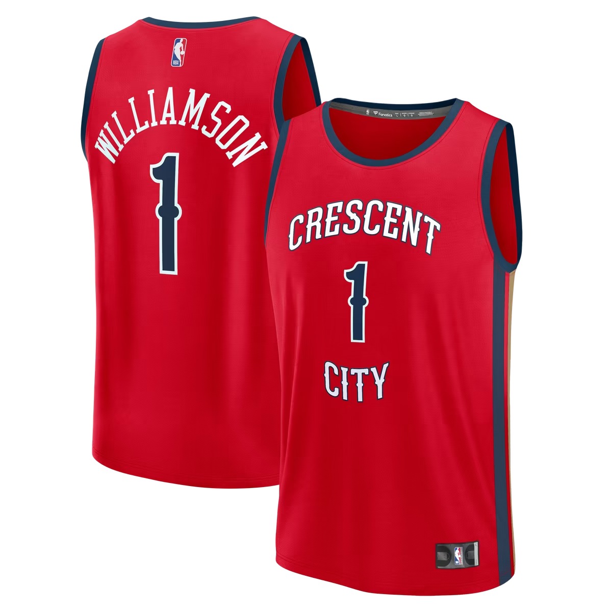 Hunk Wear - Zion Williamson New Orleans Pelicans Fanatics Youth Fast Break Player Jersey - Statement Edition - Red