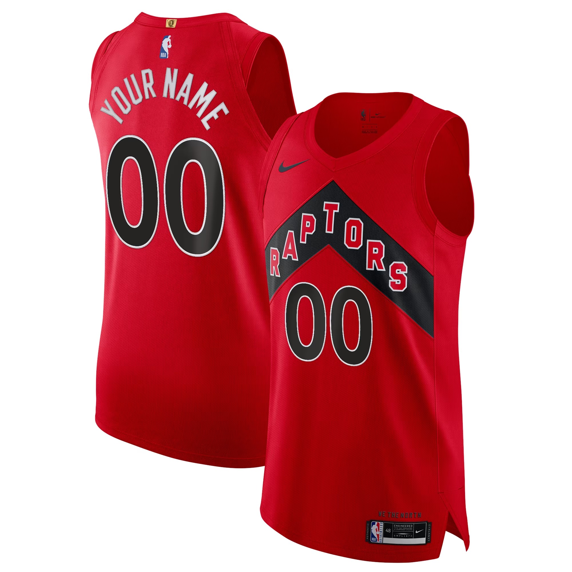 Hunk Wear - Toronto Raptors Nike 2020_21 Authentic Custom Jersey Red - Icon Edition