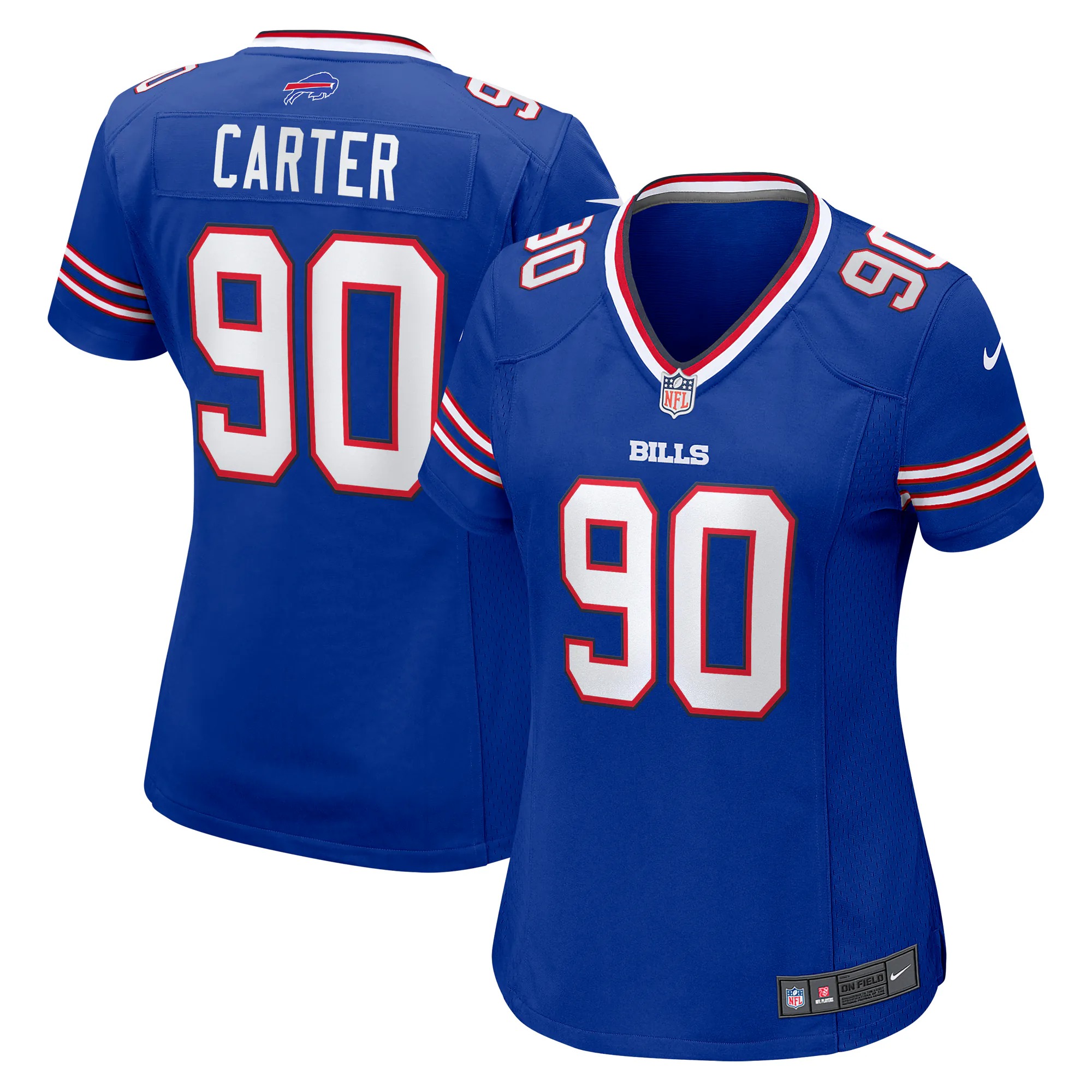 Hunk Wear - DeWayne Carter Buffalo Bills Nike Women's Game Jersey - Royal