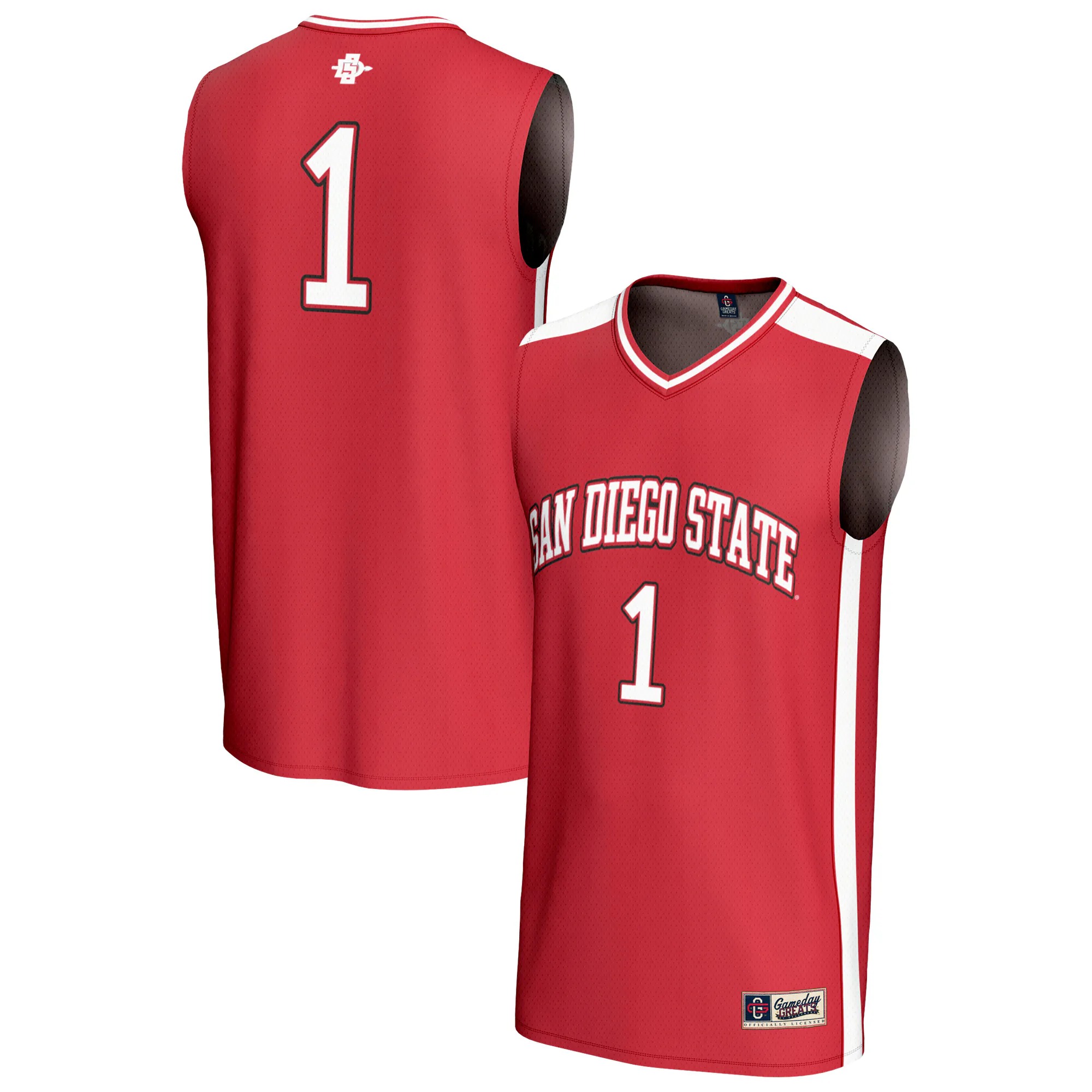 Hunk Wear - #1 San Diego State Aztecs GameDay Greats Youth Lightweight Basketball Fashion Jersey - Cardinal