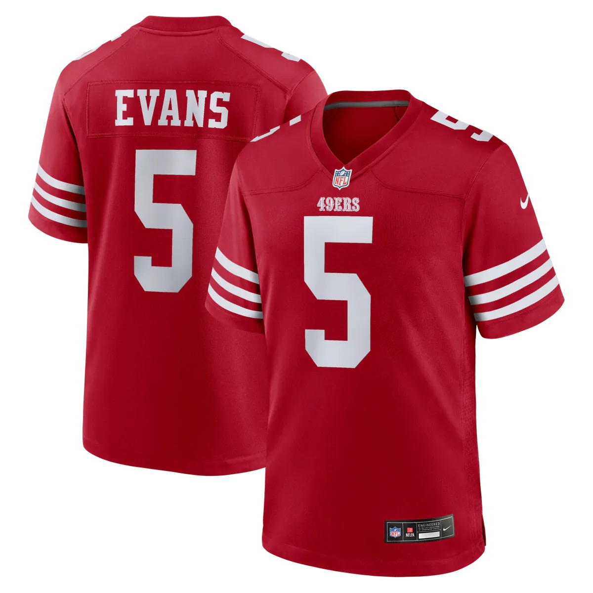 Hunk Wear - Mike Evans San Francisco 49ers Nike Game Jersey - Scarlet