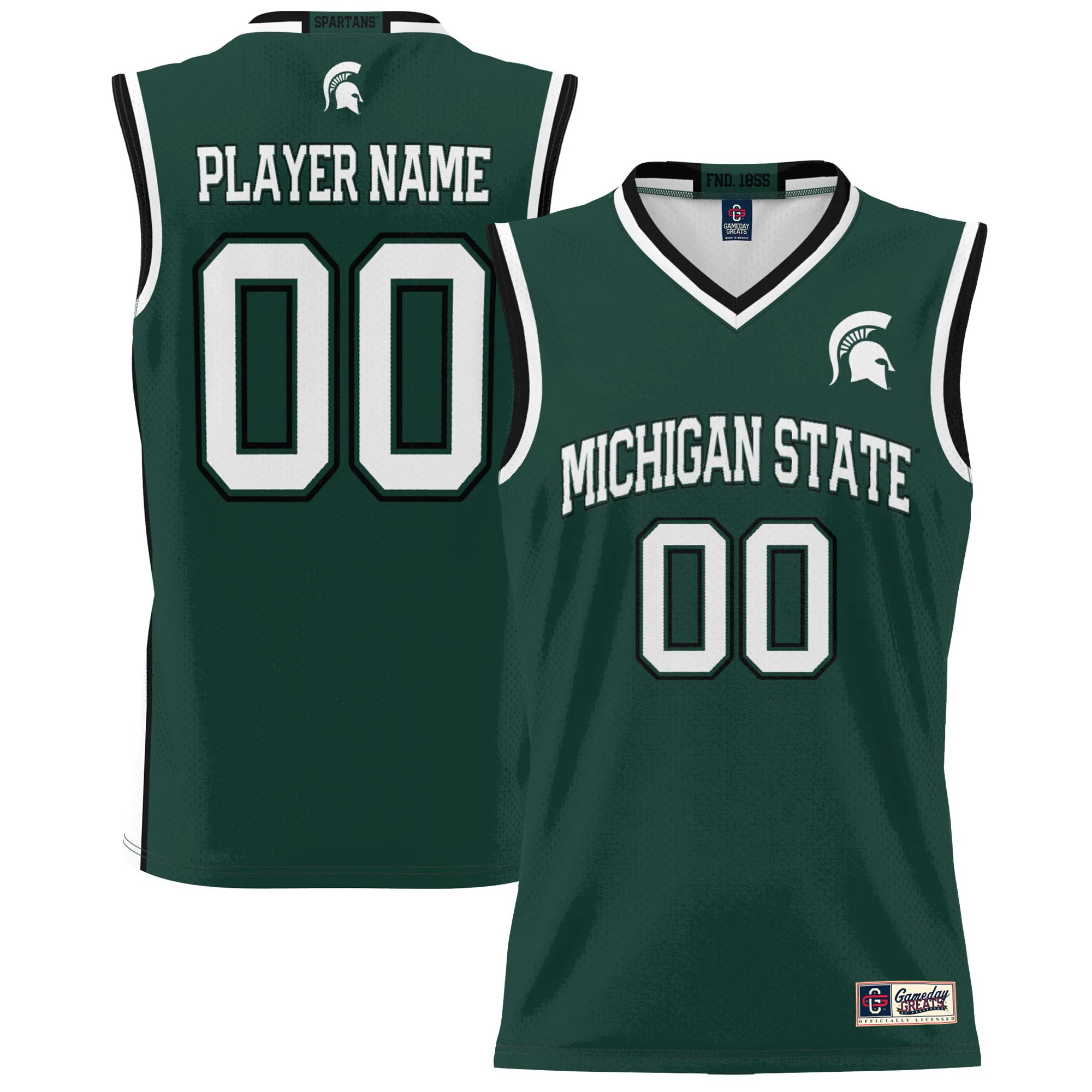 Hunk Wear - Michigan State Spartans GameDay Greats NIL Pick-A-Player Men's Basketball Jersey - Green
