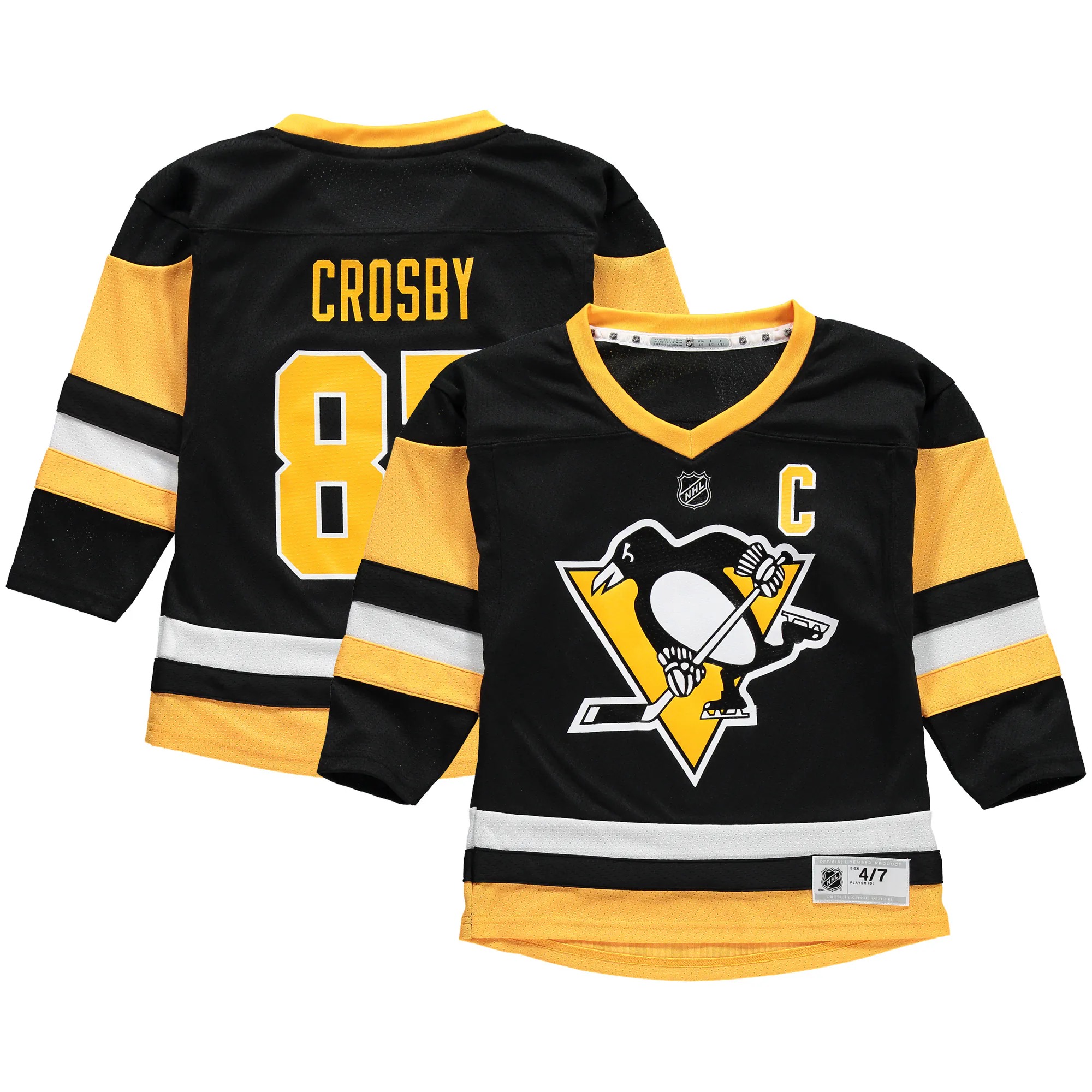 Hunk Wear - Sidney Crosby Pittsburgh Penguins Preschool Replica Player Jersey - Black
