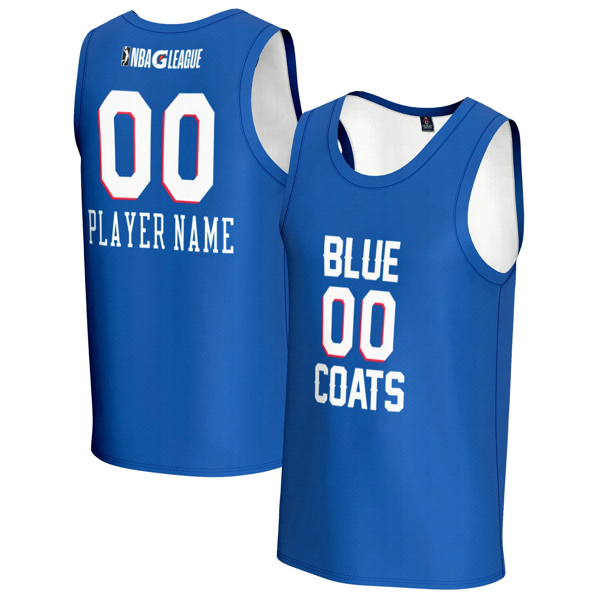 Hunk Wear - Delaware Blue Coats GameDay Greats Youth Customized G-League Basketball Jersey - Blue