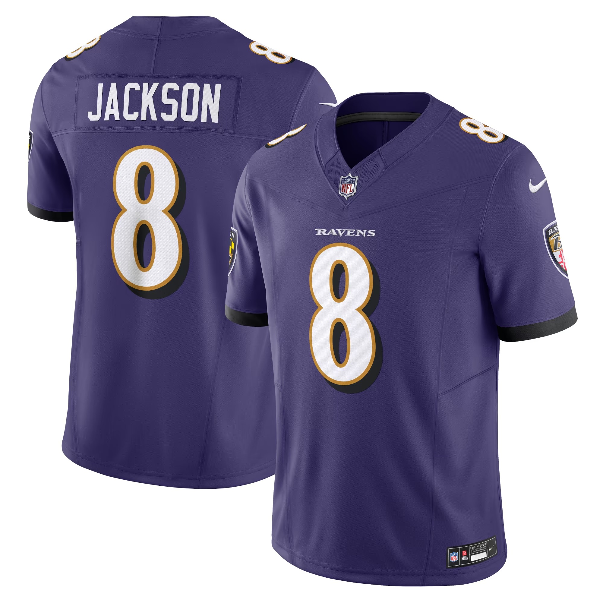 Hunk Wear - Lamar Jackson Baltimore Ravens Nike Vapor F.U.S.E. Limited Jersey - Purple