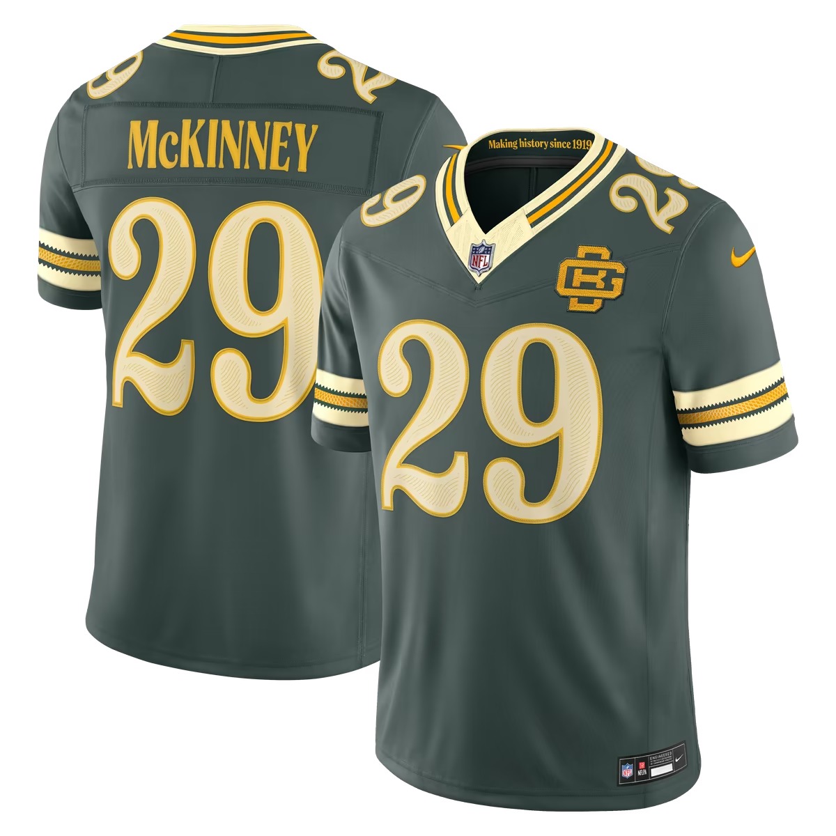 Hunk Wear - Xavier McKinney Green Bay Packers Nike 2026 Rivalries Collection Stitched Limited Jersey - Green