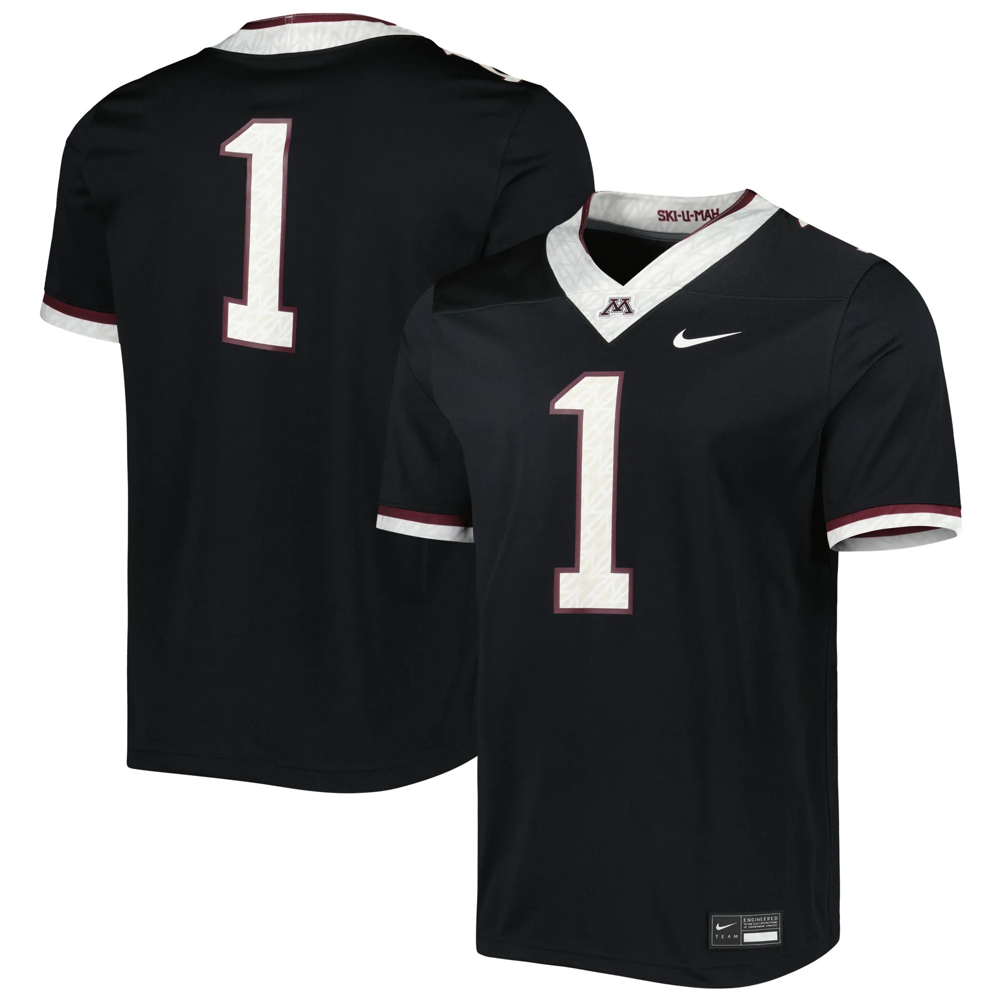 Hunk Wear - #1 Minnesota Golden Gophers Nike Untouchable Football Jersey - Black
