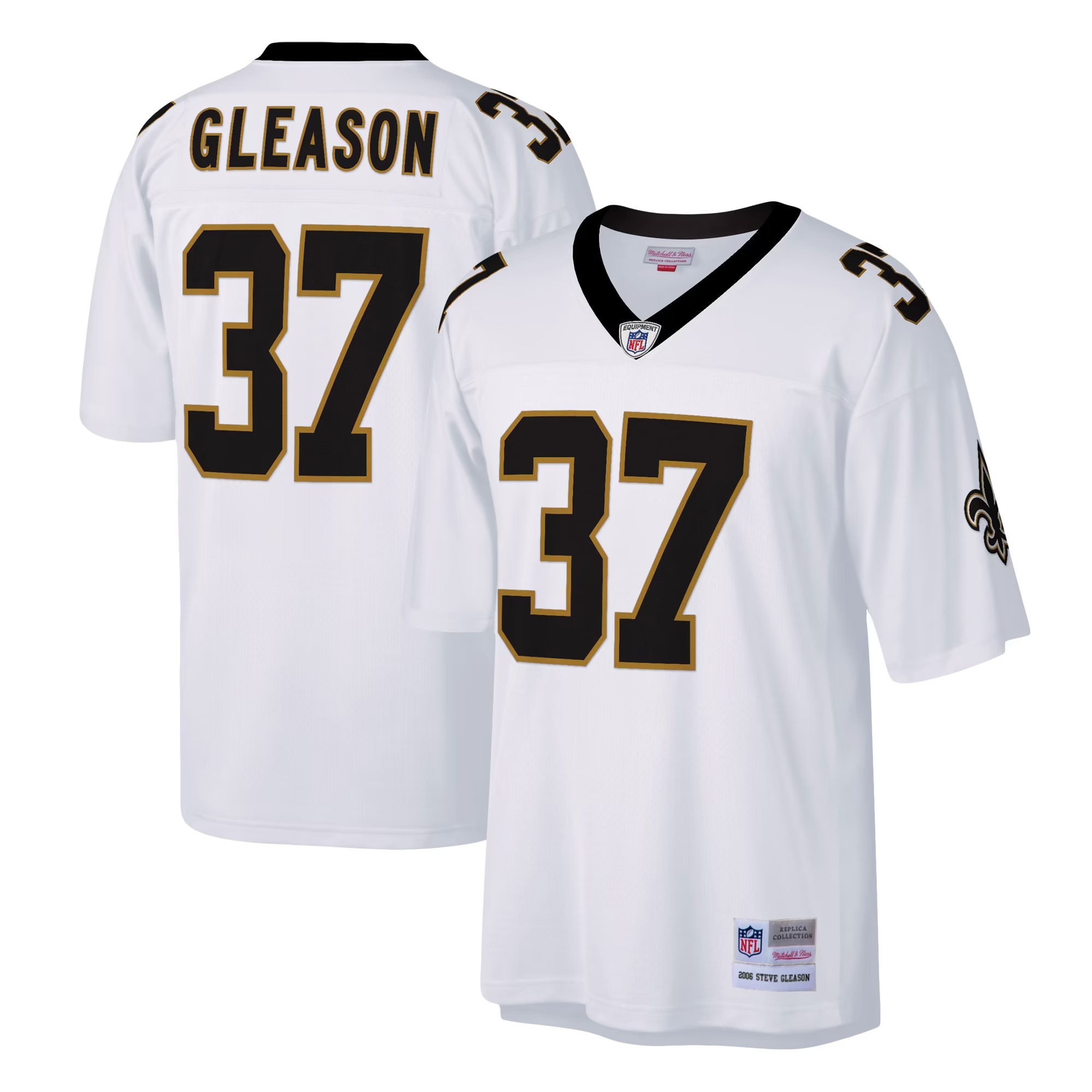 Hunk Wear - Steve Gleason New Orleans Saints Mitchell & Ness Big & Tall 2006 Retired Player Replica Jersey - White