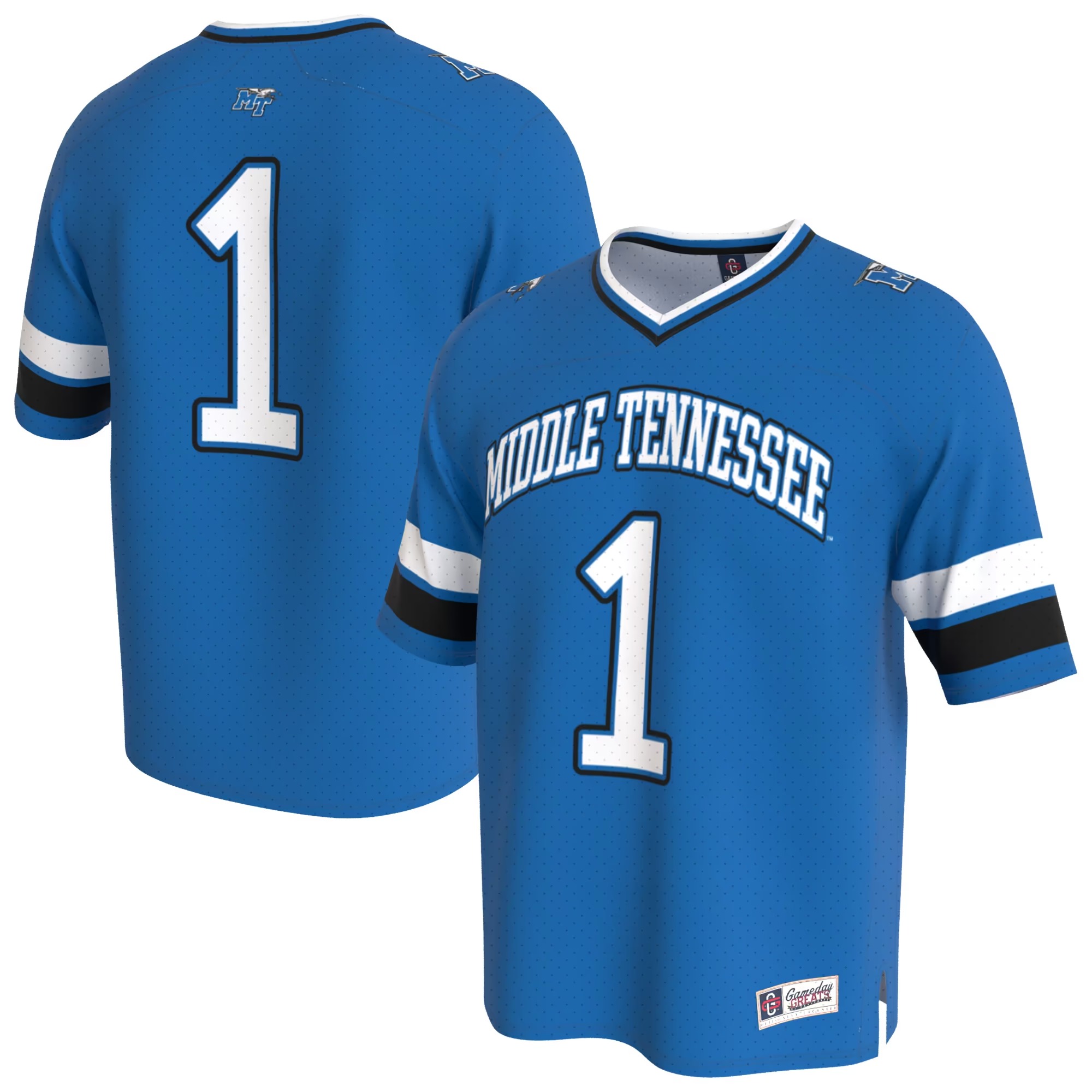 Hunk Wear - MTSU Blue Raiders GameDay Greats Youth Lightweight Collegiate Football Fashion Jersey - Royal