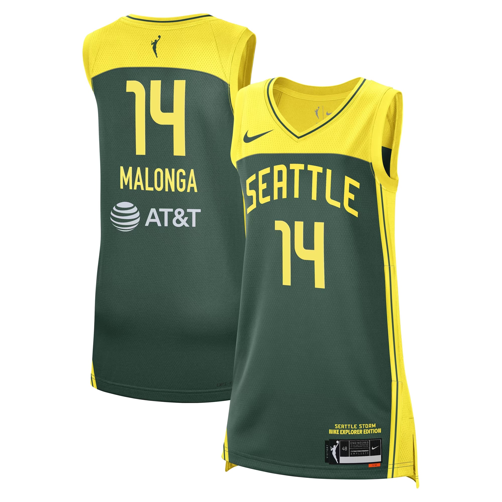 Hunk Wear - Dominique Malonga Seattle Storm Nike Unisex 2025 WNBA Draft Explorer Edition Victory Jersey - Green