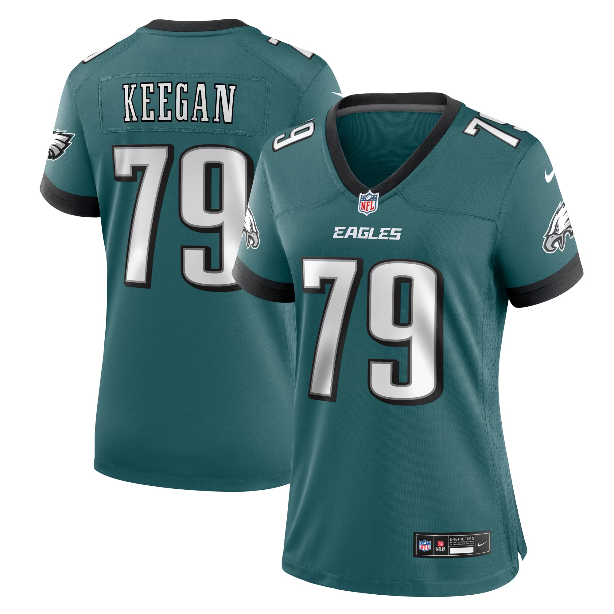Hunk Wear - Trevor Keegan Philadelphia Eagles Nike Women's Team Game Jersey - Midnight Green