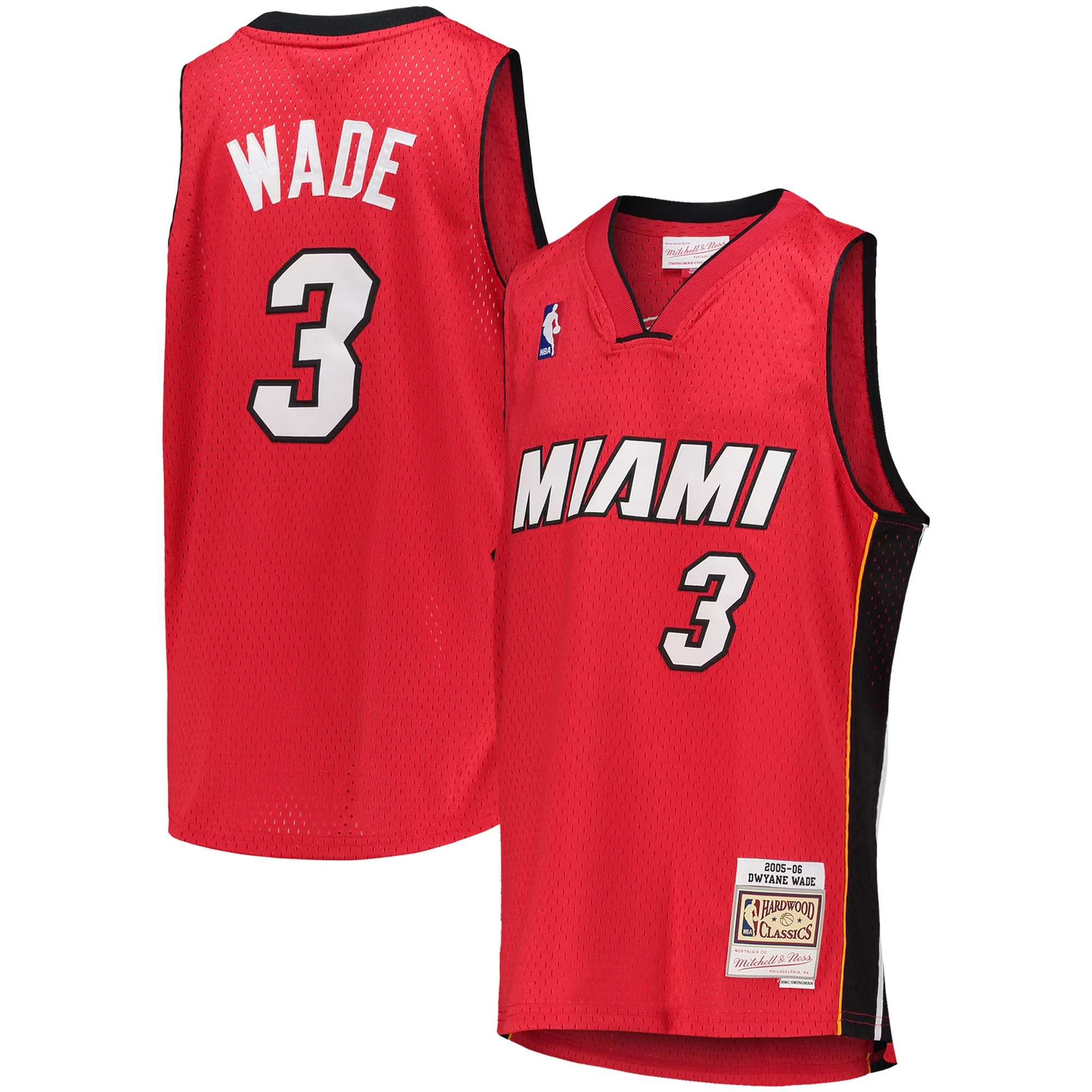 Hunk Wear - Dwyane Wade Miami Heat Mitchell & Ness Youth 2005_06 Hardwood Classics Swingman Jersey - Red