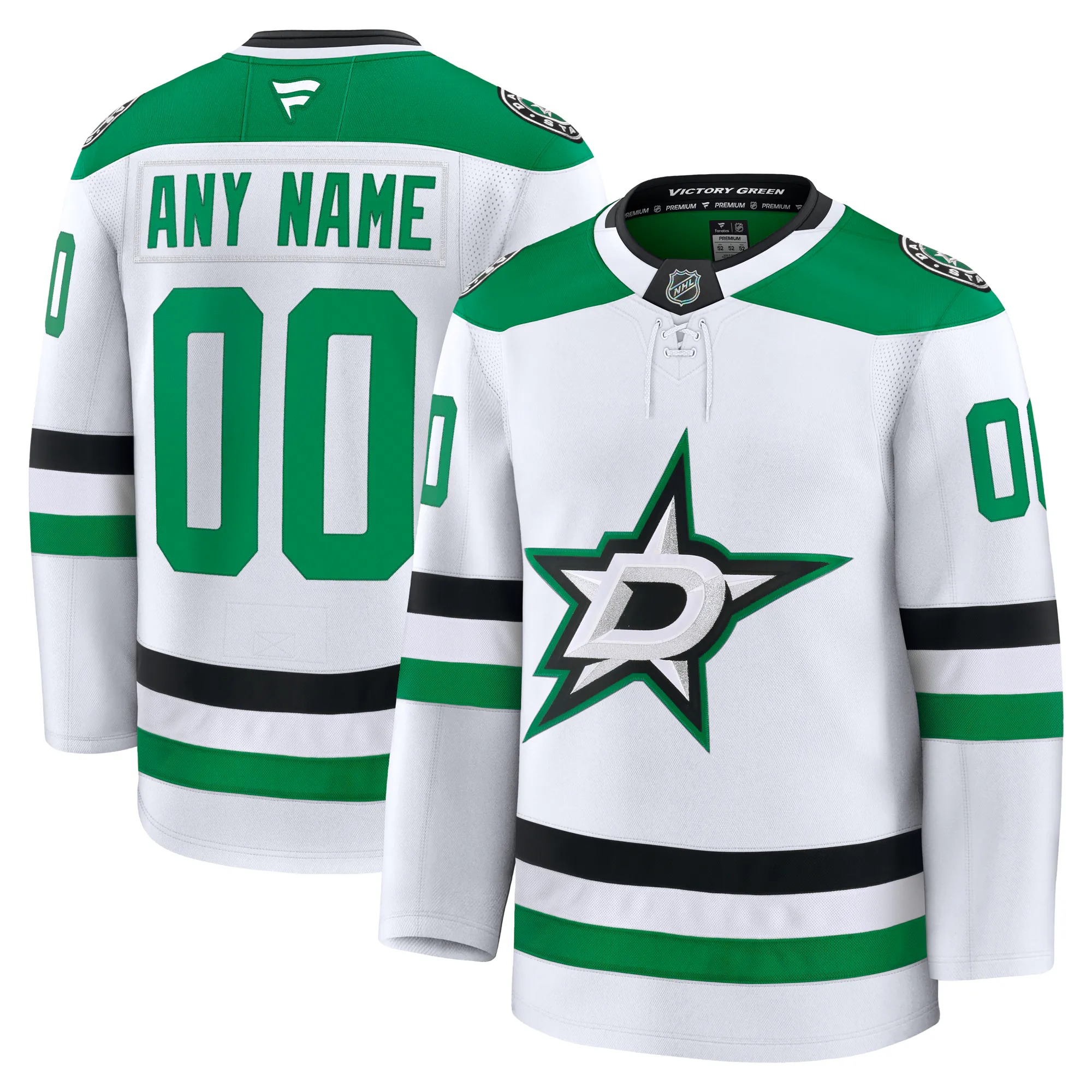 Hunk Wear - Dallas Stars Fanatics Away Premium Custom Jersey - White