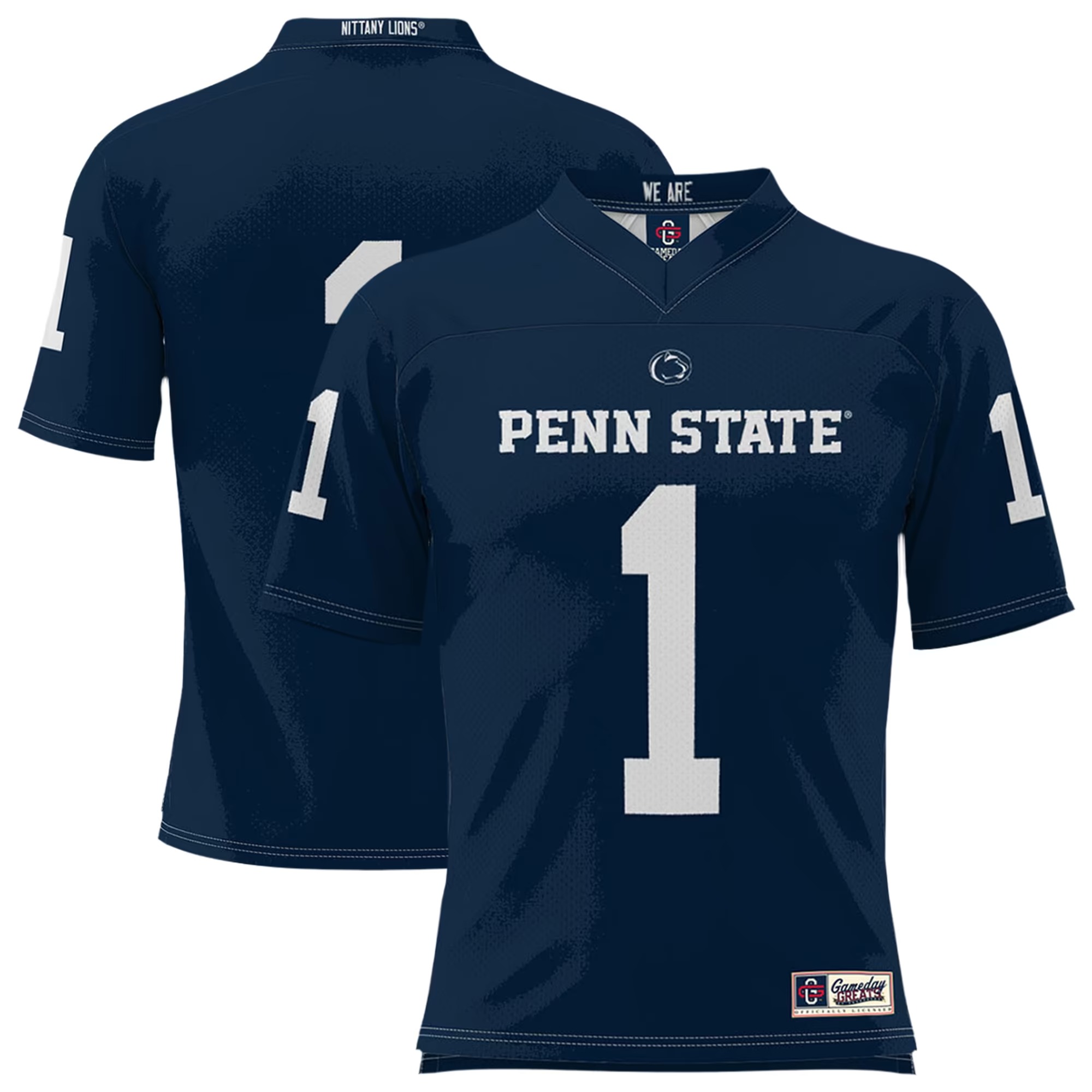 Hunk Wear - #1 Penn State Nittany Lions GameDay Greats Youth Lightweight Football Fashion Jersey - Navy