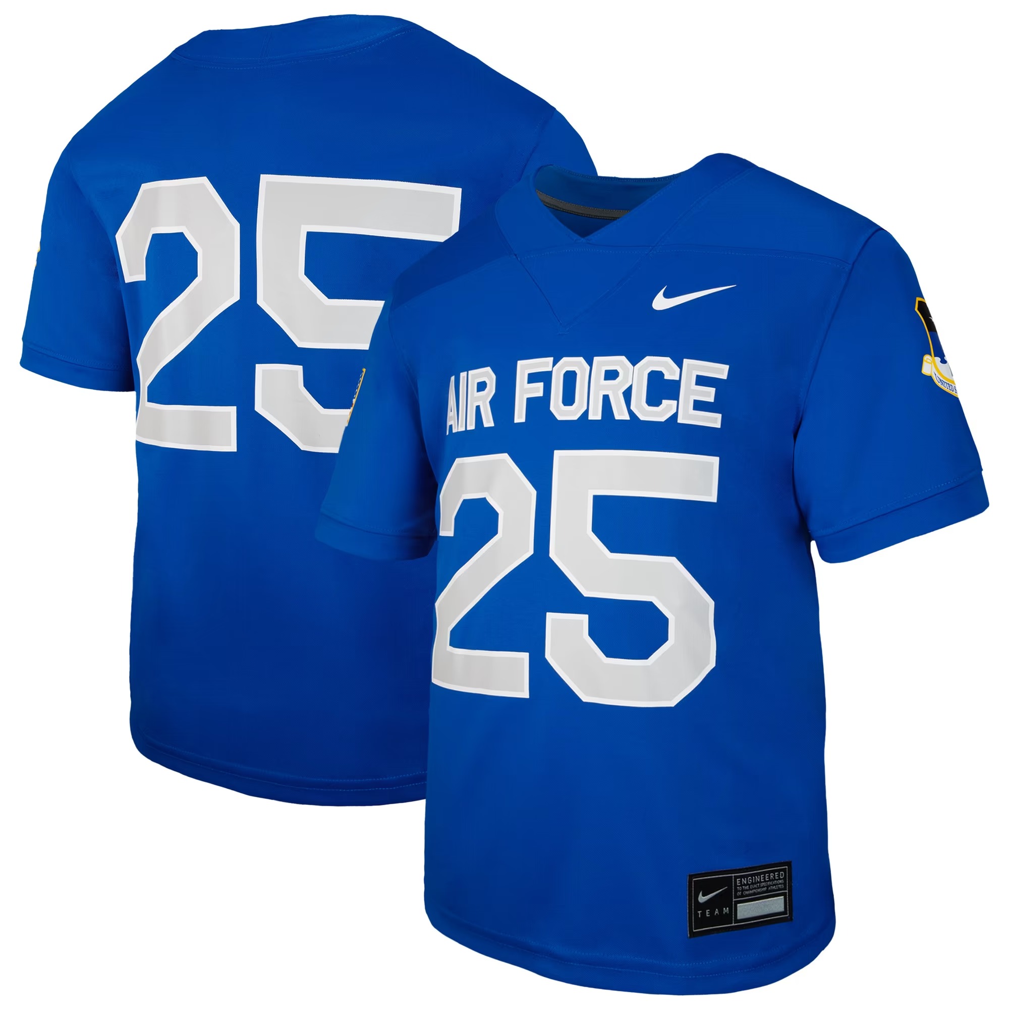 Hunk Wear - #25 Air Force Falcons Nike Youth Untouchable Replica Game Jersey - Royal