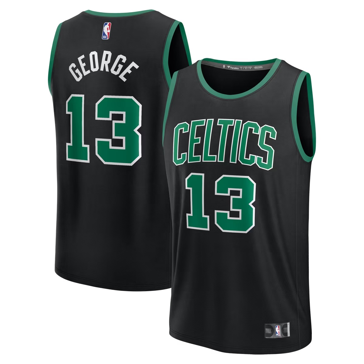 Hunk Wear - Paul George Boston Celtics Fanatics Fast Break Replica Jersey - Statement Edition - Black