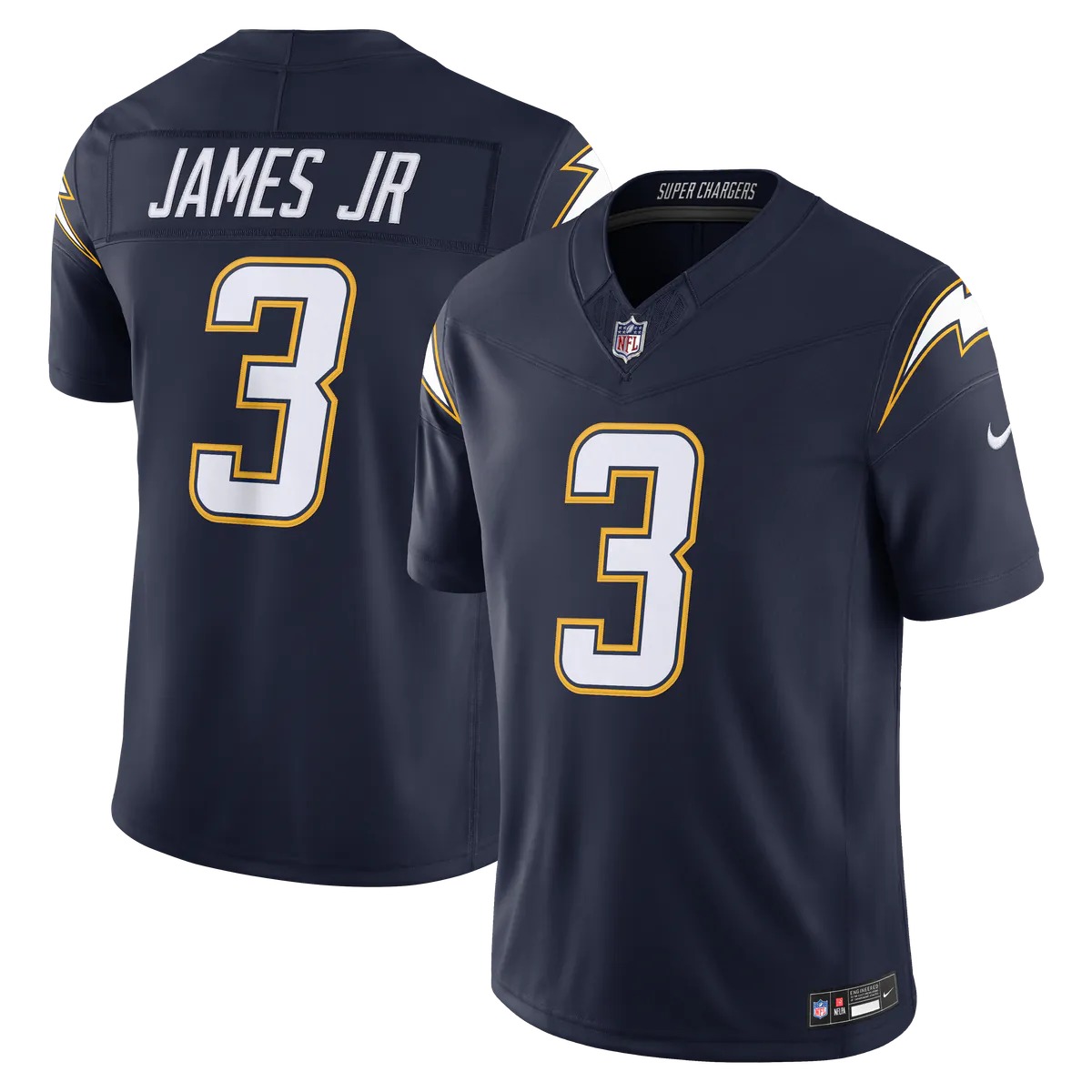 Hunk Wear - Derwin James Jr. Los Angeles Chargers Nike Alternate Super Chargers Vapor F.U.S.E. Stitched Limited Jersey - Navy