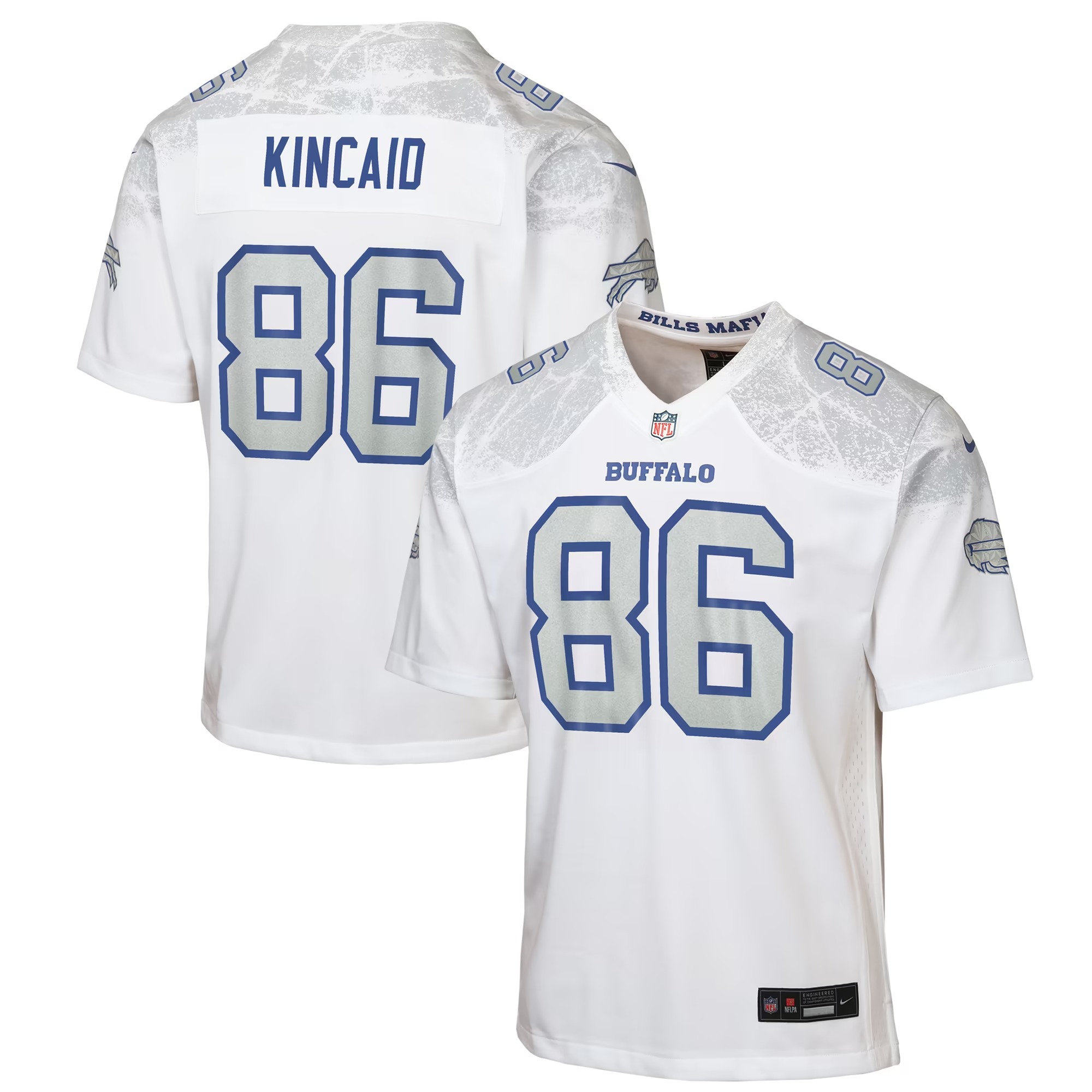 Hunk Wear - Dalton Kincaid Buffalo Bills Nike Youth Rivalries Collection Game Jersey - White