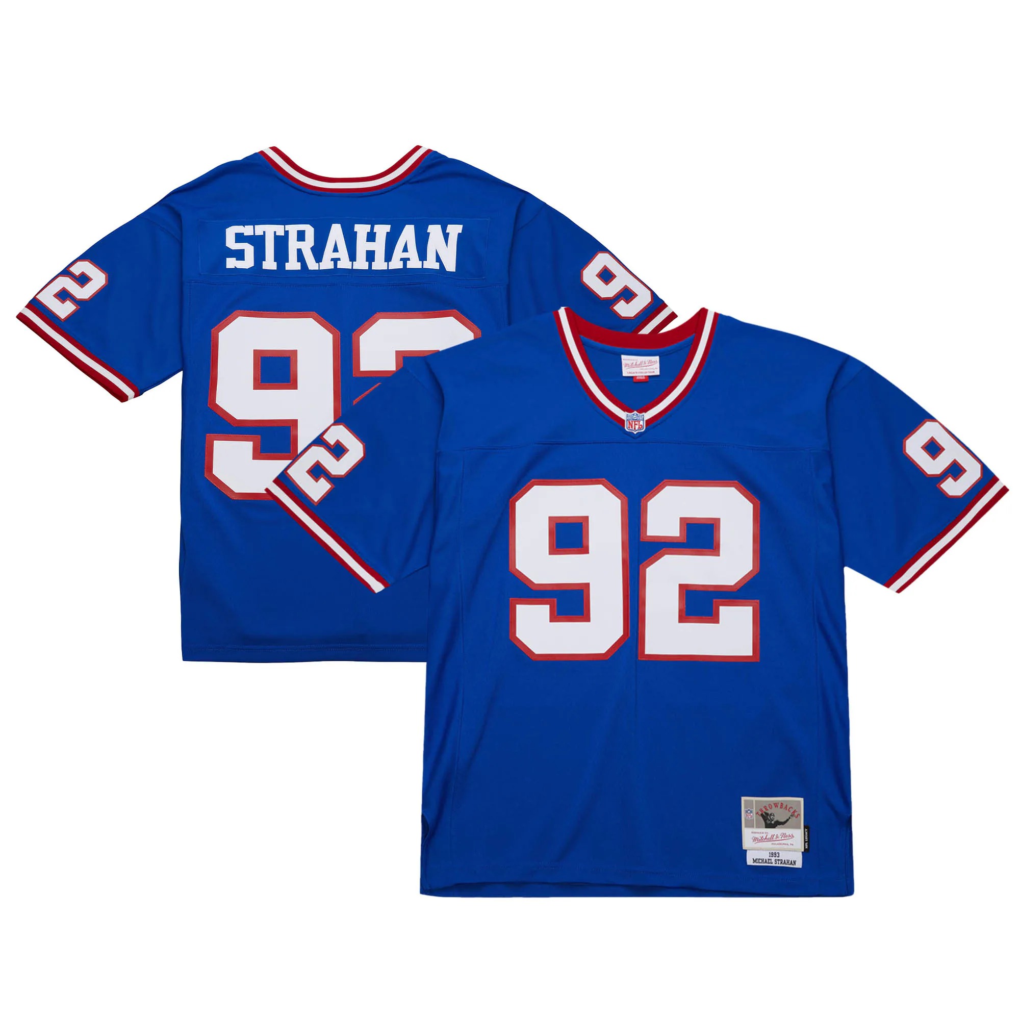 Hunk Wear - Michael Strahan New York Giants Mitchell & Ness 1993 Legacy Replica Jersey - Royal
