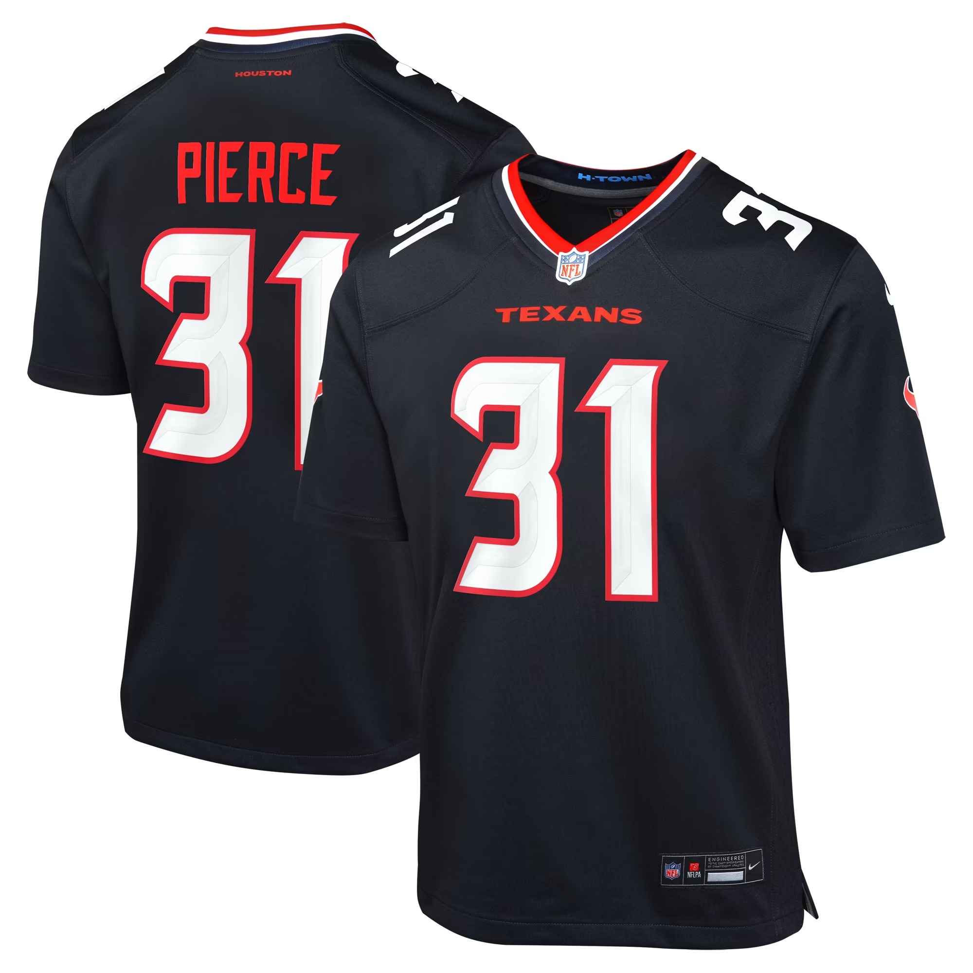 Hunk Wear - Dameon Pierce Houston Texans Nike Youth Game Jersey - Navy