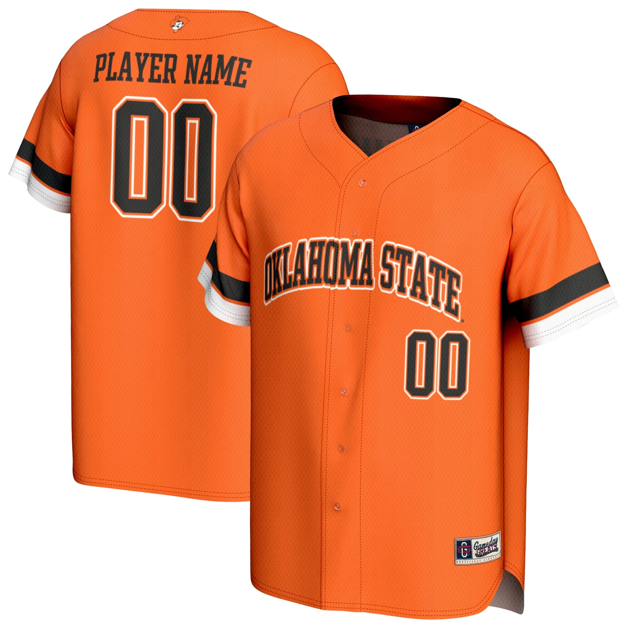 Hunk Wear - Oklahoma State Cowboys GameDay Greats Unisex NIL Pick-A-Player Lightweight Baseball Jersey - Orange