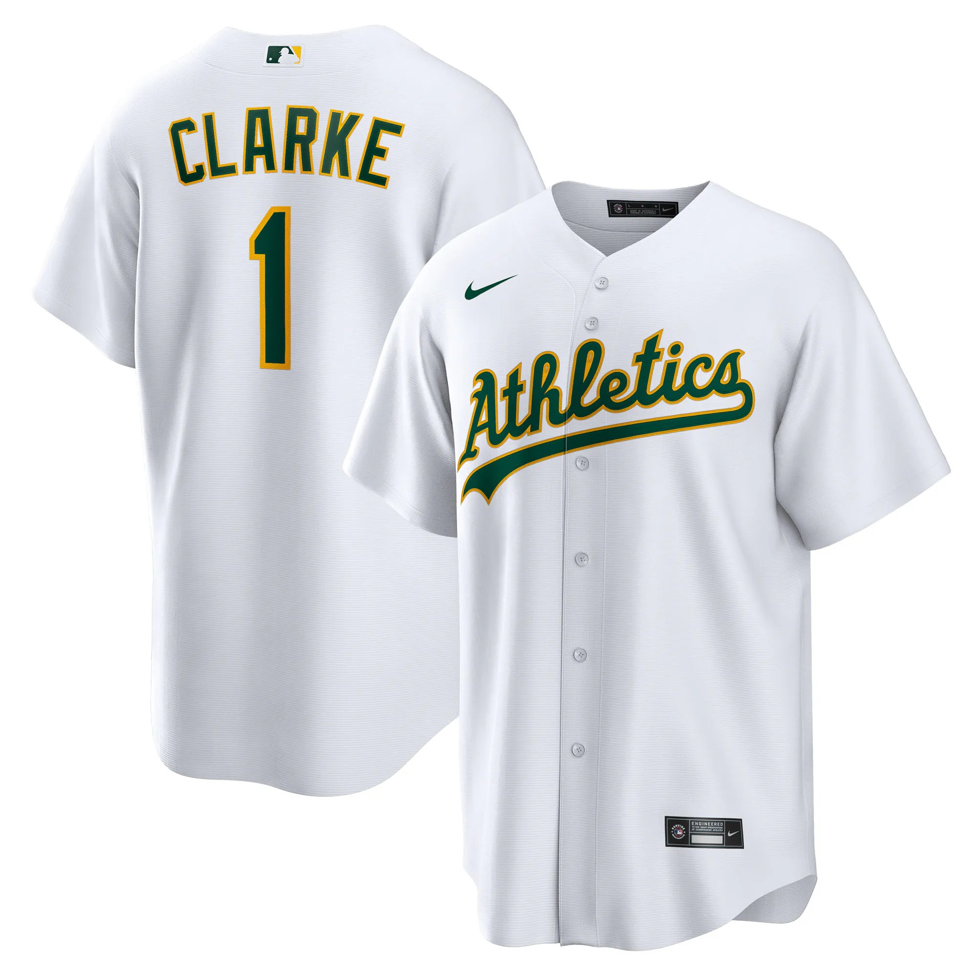 Hunk Wear - Denzel Clarke Athletics Nike Home Replica Jersey - White
