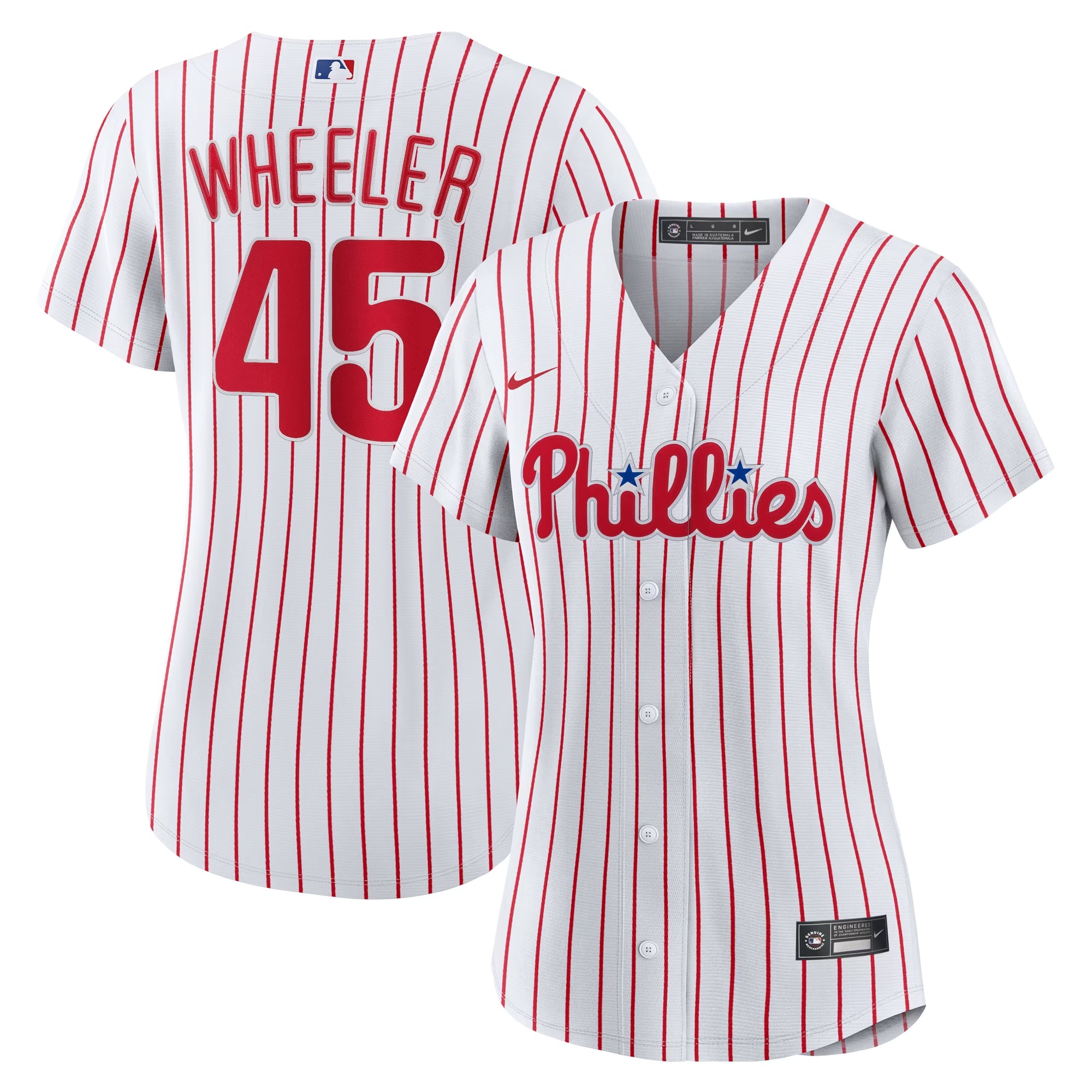 Hunk Wear - Zack Wheeler Philadelphia Phillies Nike Women's Home Replica Jersey - White