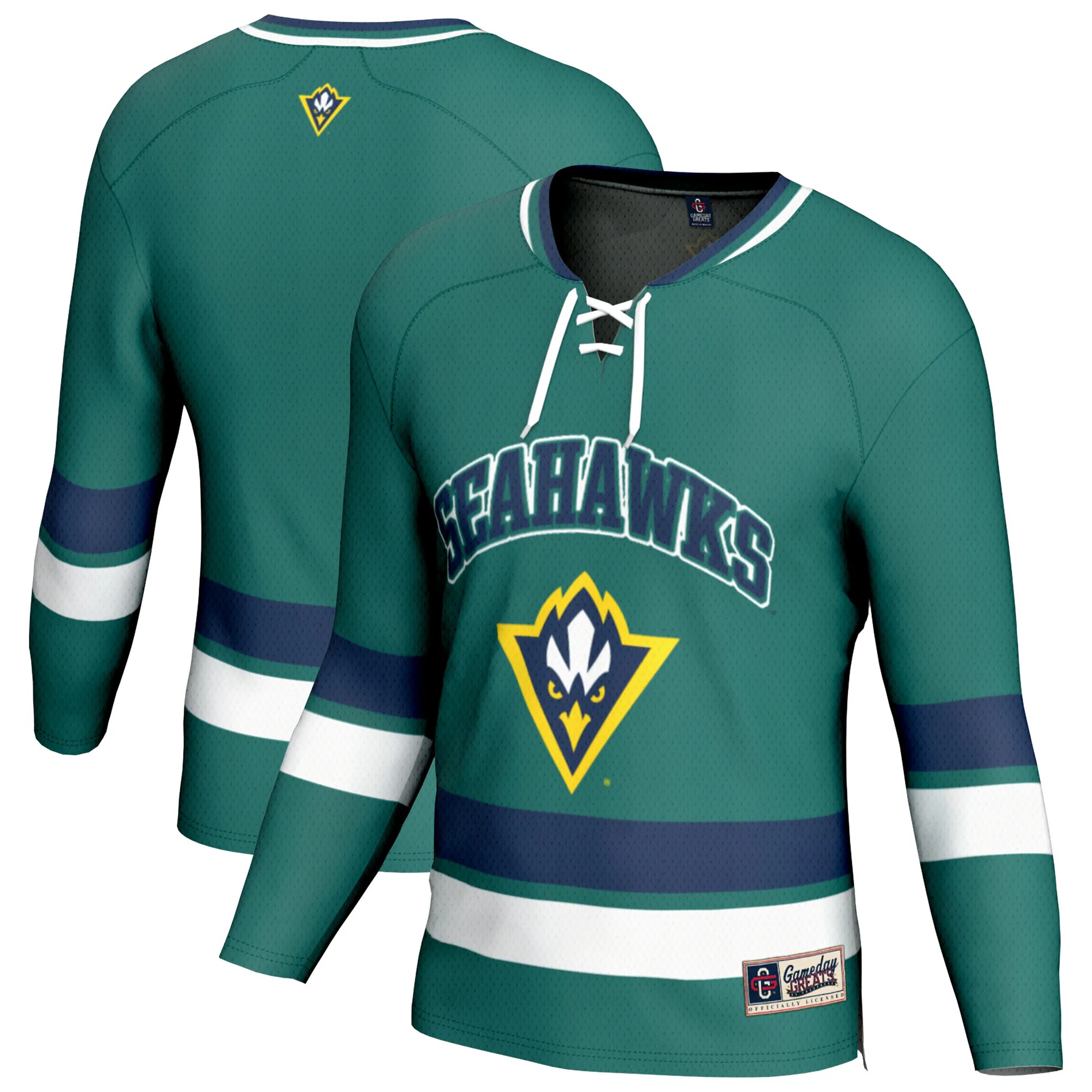 Hunk Wear - UNC Wilmington Seahawks GameDay Greats Youth Hockey Jersey - Teal