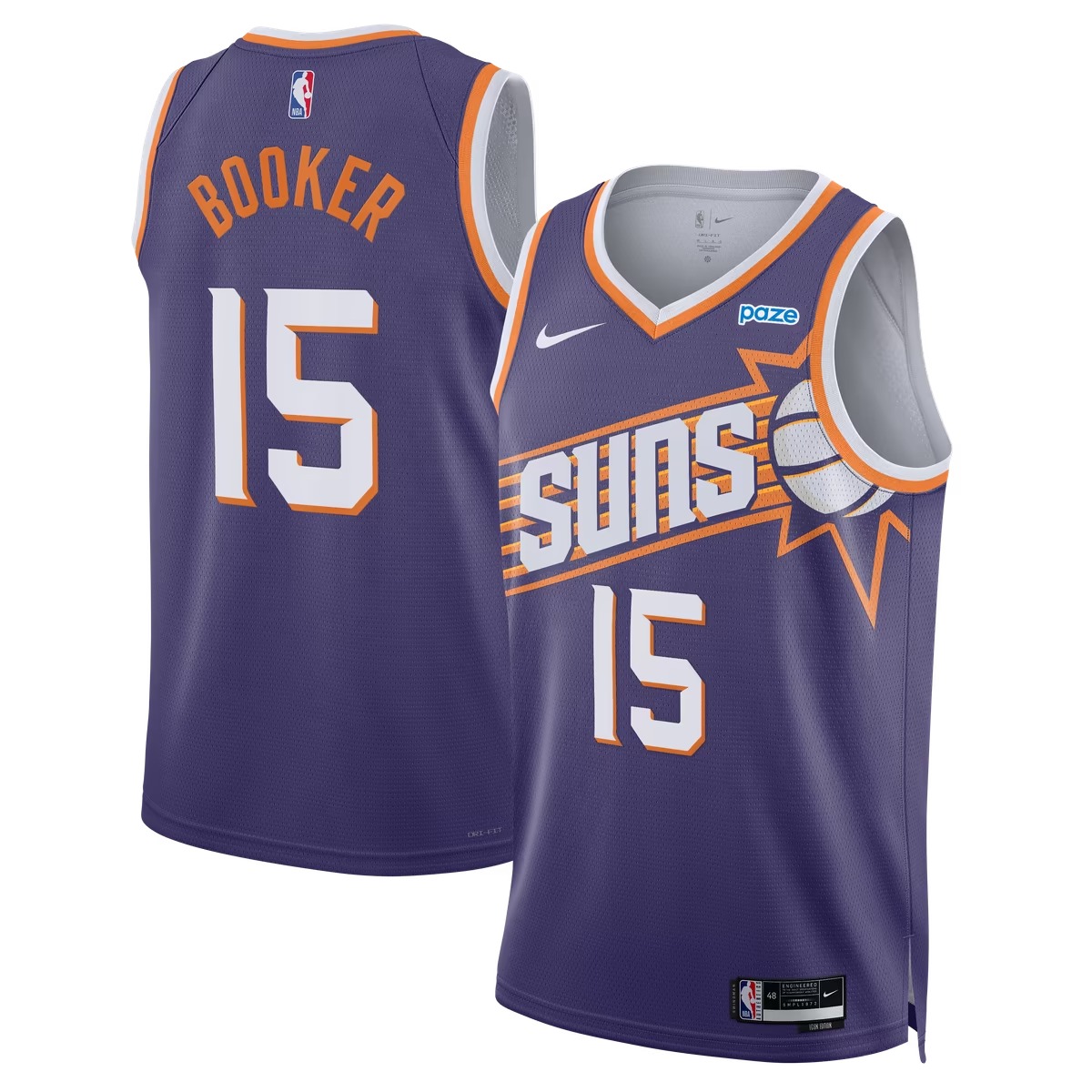 Hunk Wear - Devin Booker Phoenix Suns Nike Unisex Swingman Jersey - Icon Edition - Purple