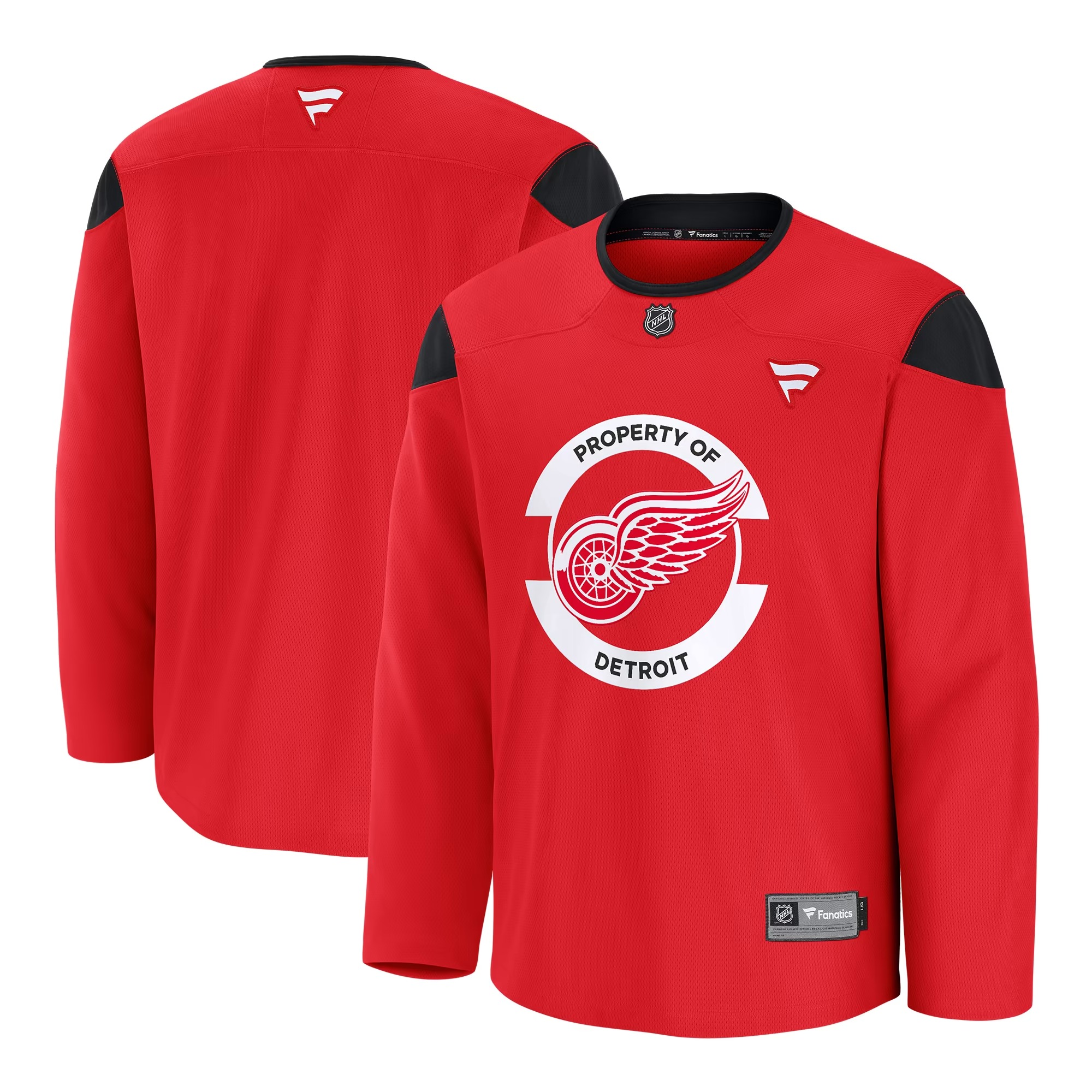 Hunk Wear - Detroit Red Wings Fanatics Practice Jersey - Red