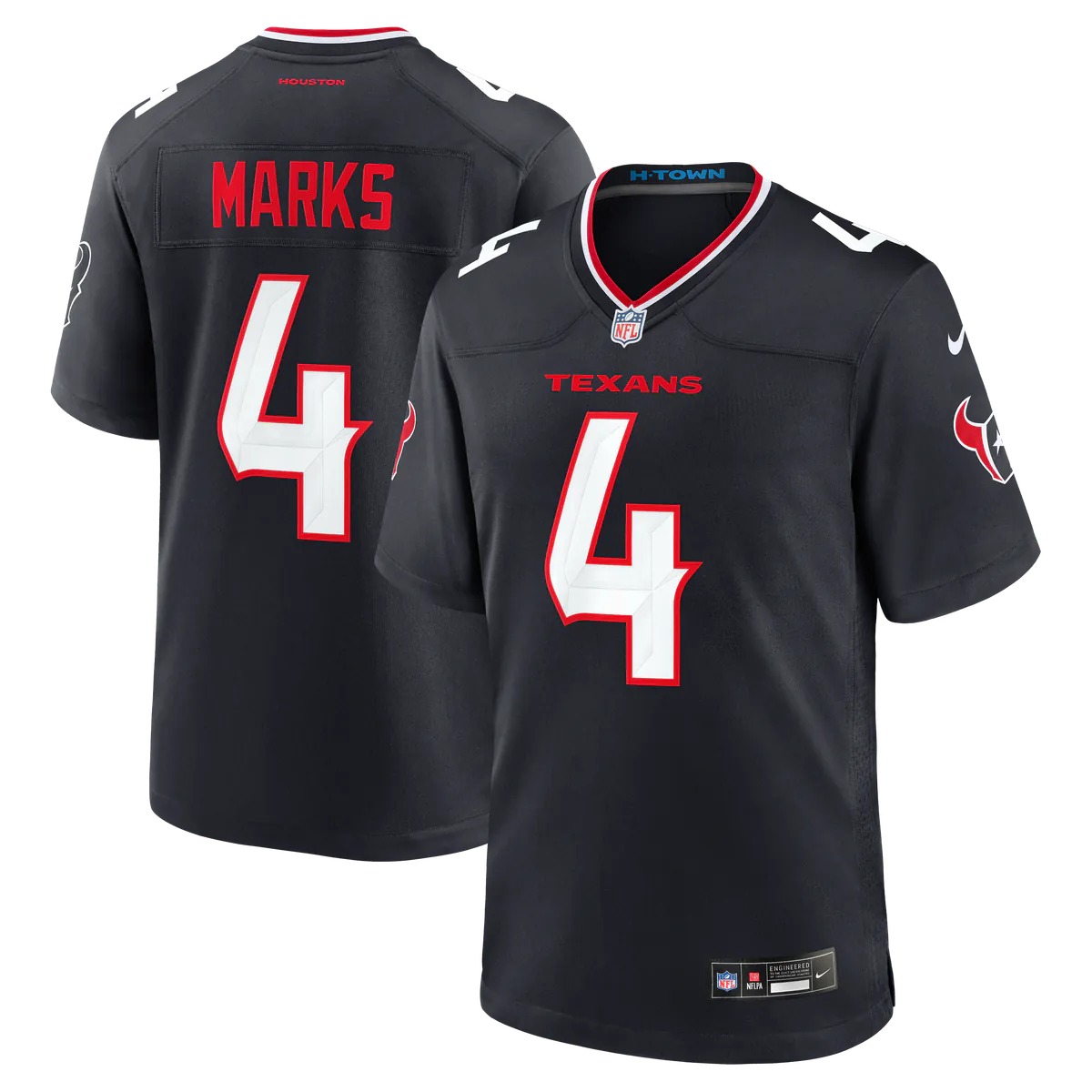 Hunk Wear - Woody Marks Houston Texans Nike Team Game Jersey - Navy