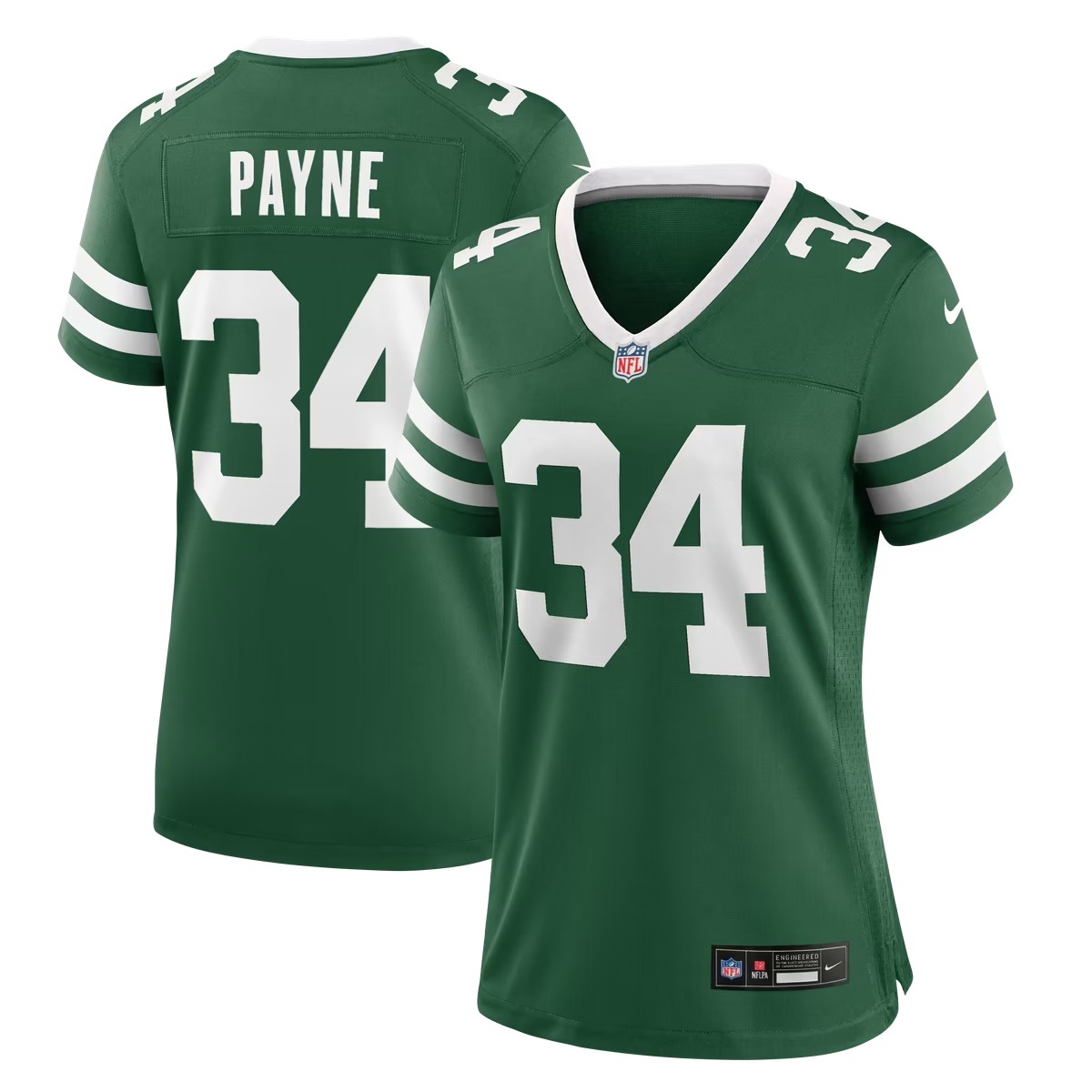 Hunk Wear - VJ Payne New York Jets Nike Women's Team Game Jersey - Legacy Green