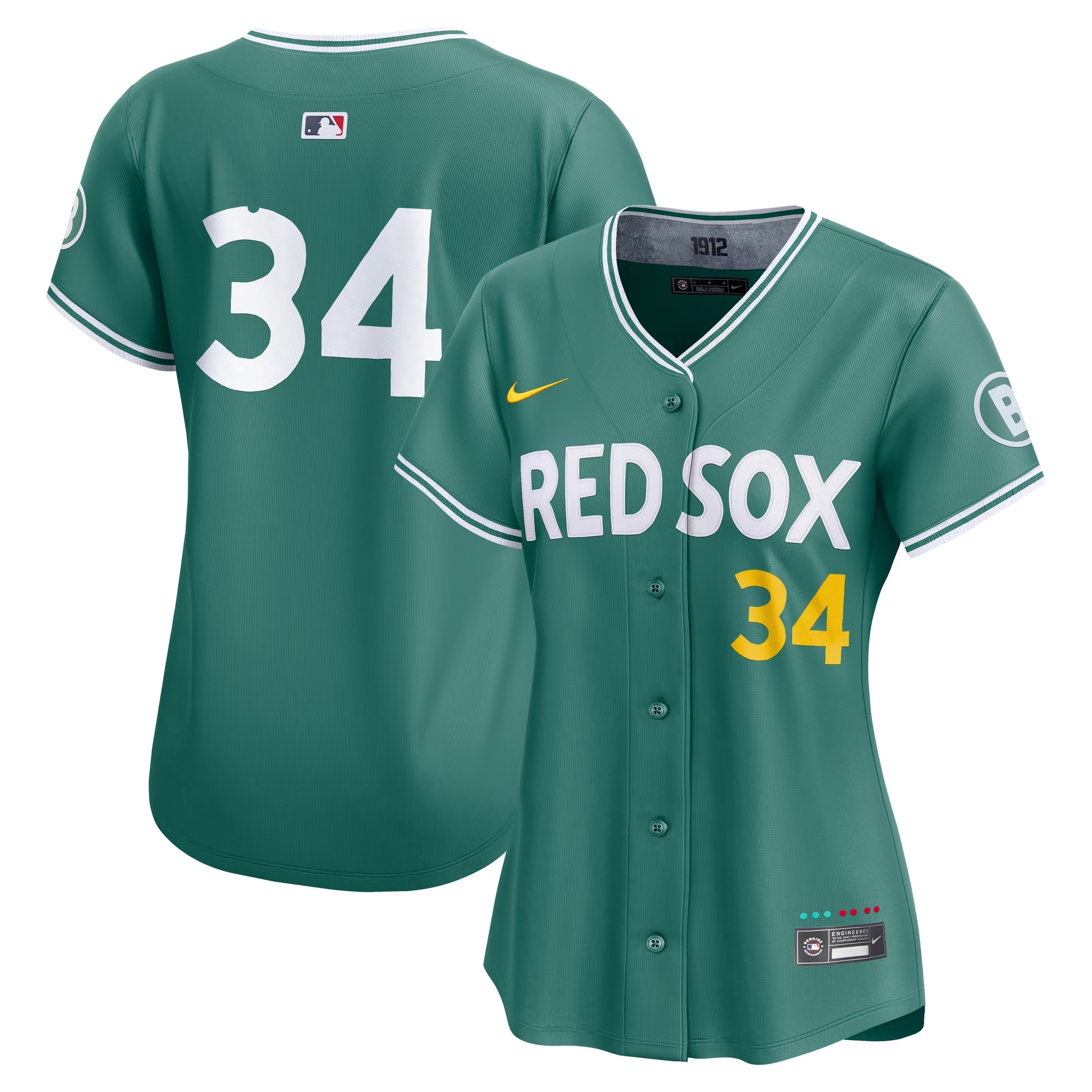 Hunk Wear - David Ortiz Boston Red Sox Nike Women's 2025 City Connect Limited Retired Player Jersey - Green