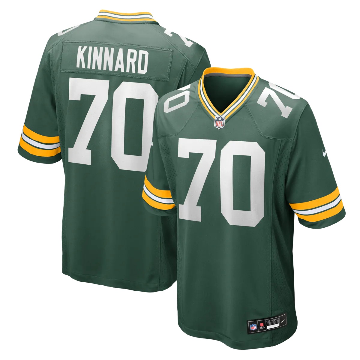 Hunk Wear - Darian Kinnard Green Bay Packers Nike Team Game Jersey - Green
