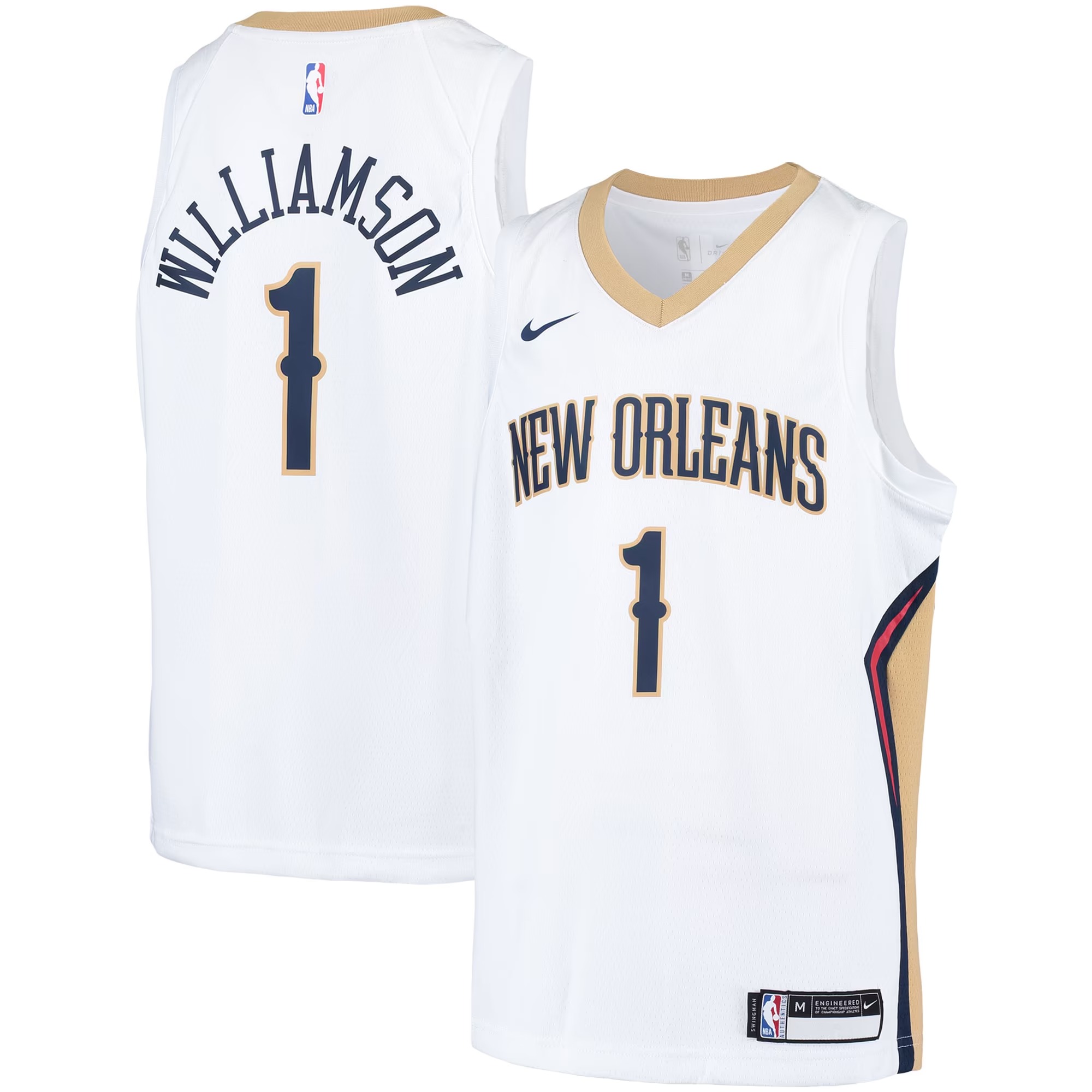 Hunk Wear - Zion Williamson New Orleans Pelicans Nike Youth Swingman Player Jersey - Association Edition - White