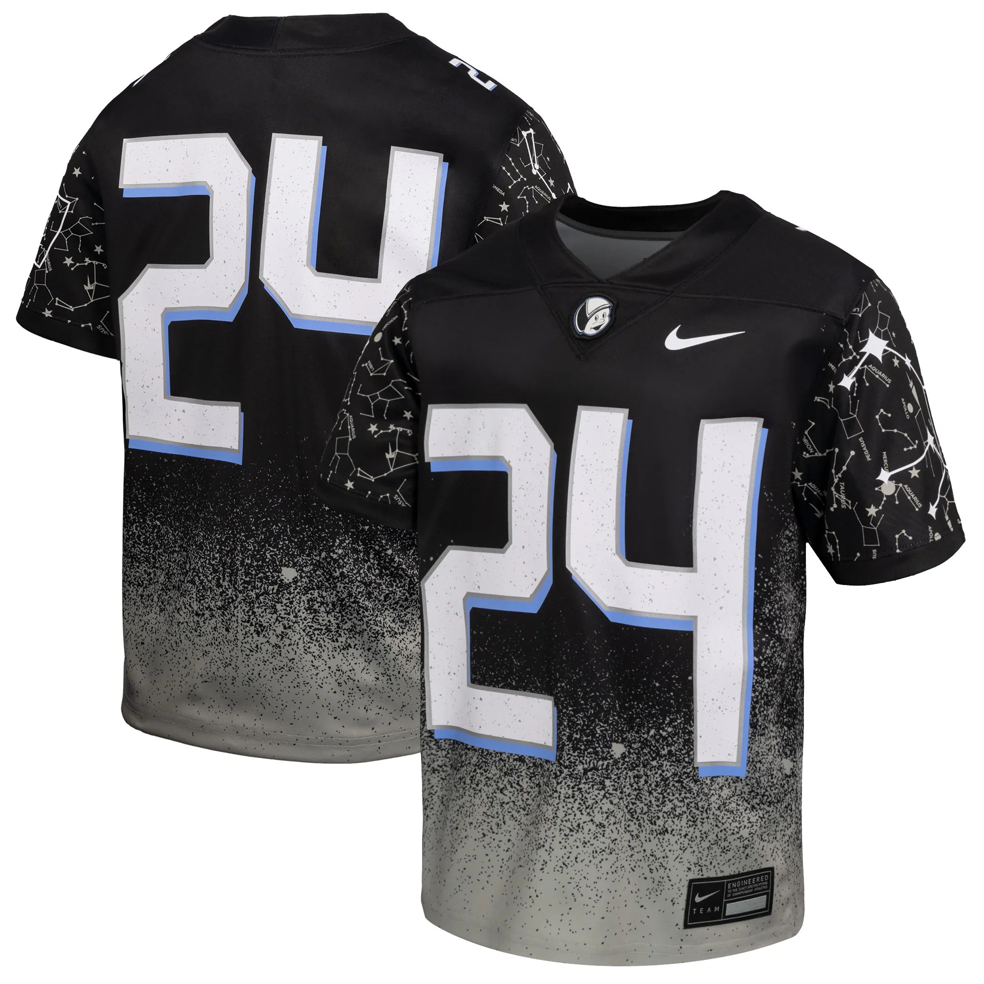 Hunk Wear - #24 UCF Knights Nike Youth 2024 Space Game Alternate Game Jersey - Black