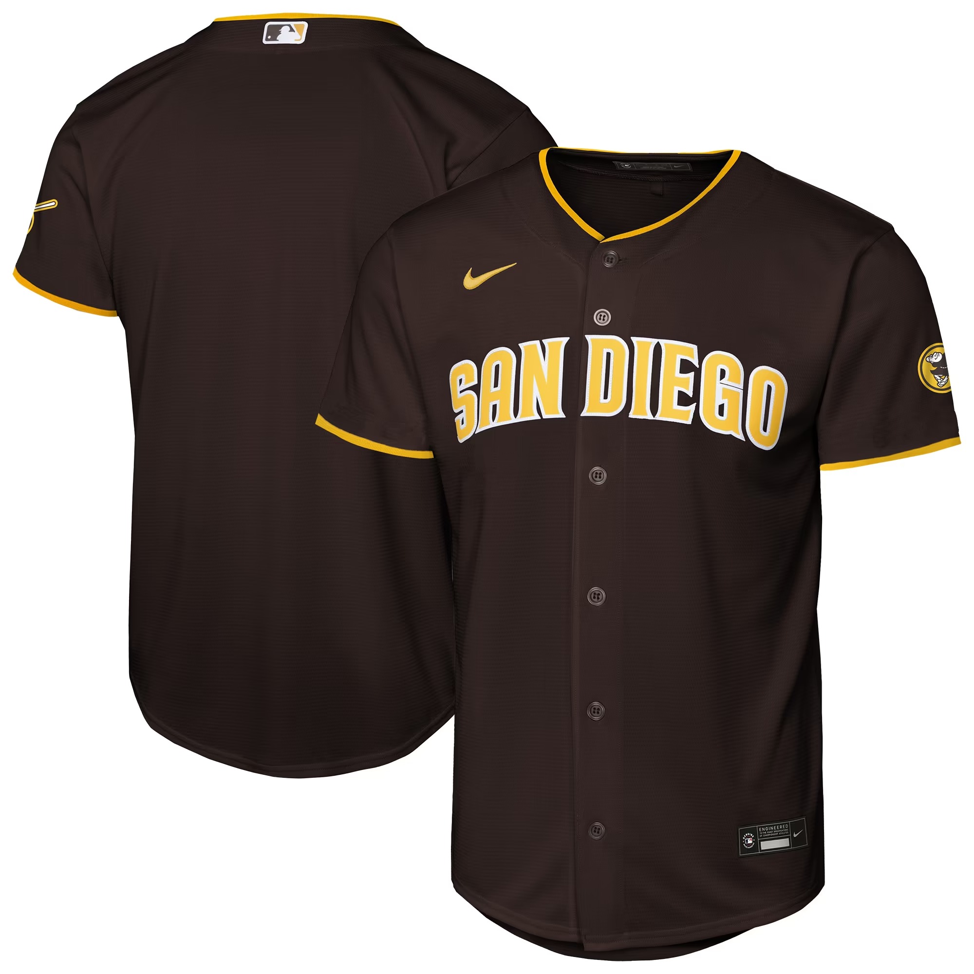 Hunk Wear - San Diego Padres Nike Youth Home Stadium Jersey - Brown