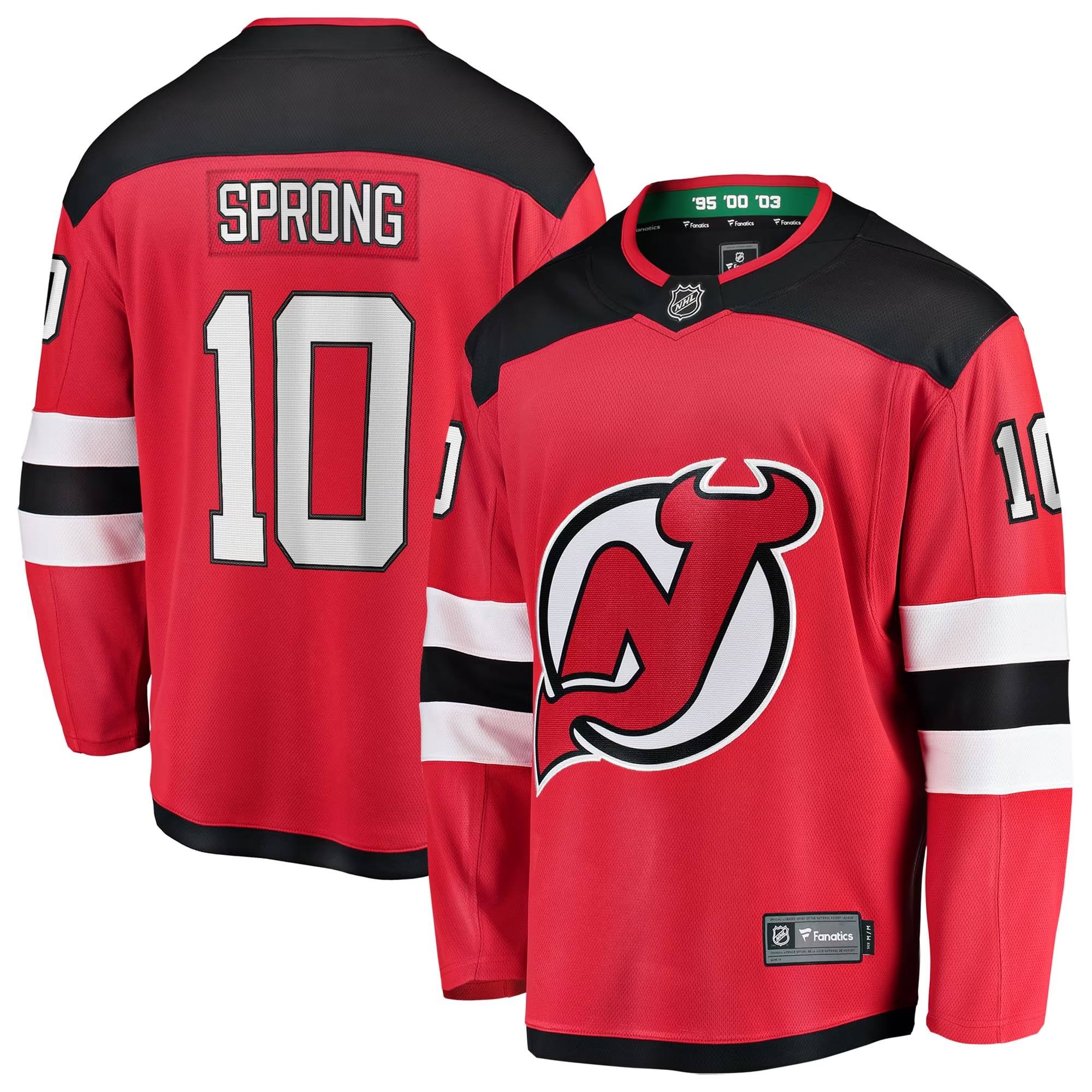 Hunk Wear - Daniel Sprong New Jersey Devils Fanatics Home Breakaway Jersey - Red