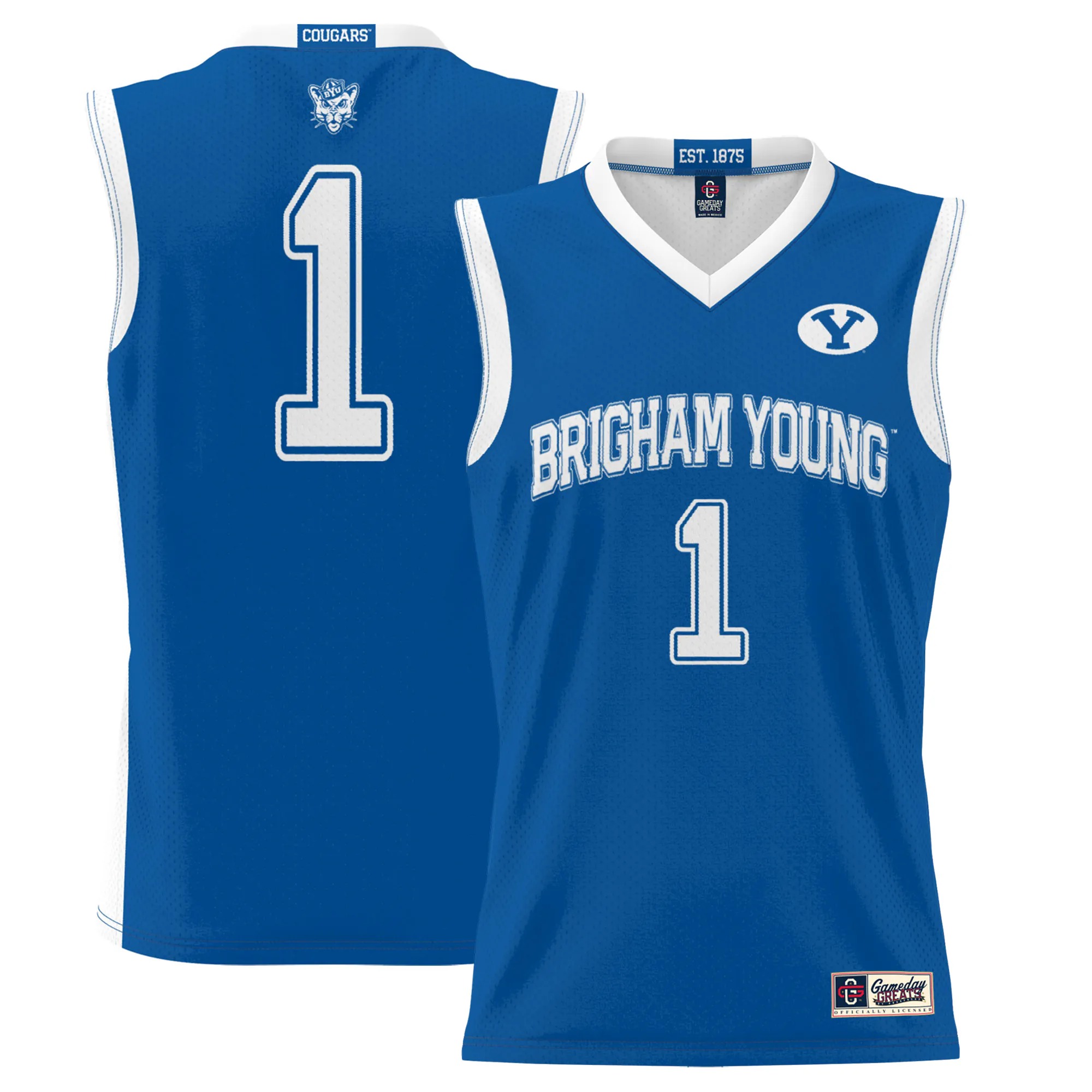 Hunk Wear - #1 BYU Cougars GameDay Greats Youth Lightweight Basketball Jersey - Royal