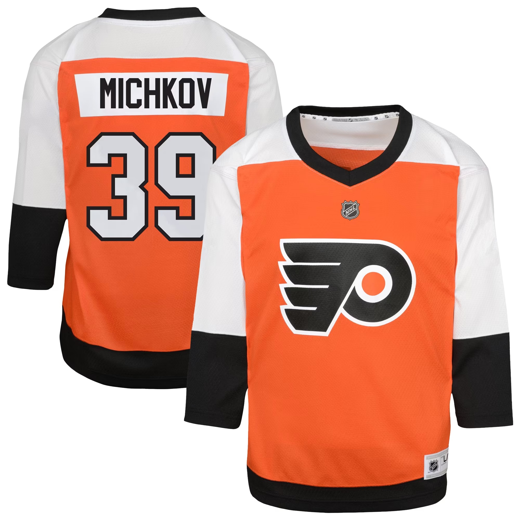 Hunk Wear - Matvei Michkov Philadelphia Flyers Preschool Replica Player Jersey - Orange