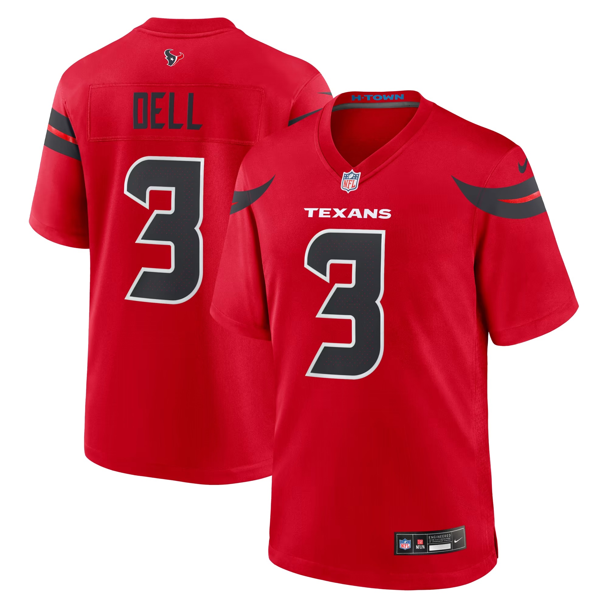 Hunk Wear - Tank Dell Houston Texans Nike Alternate Game Jersey - Red