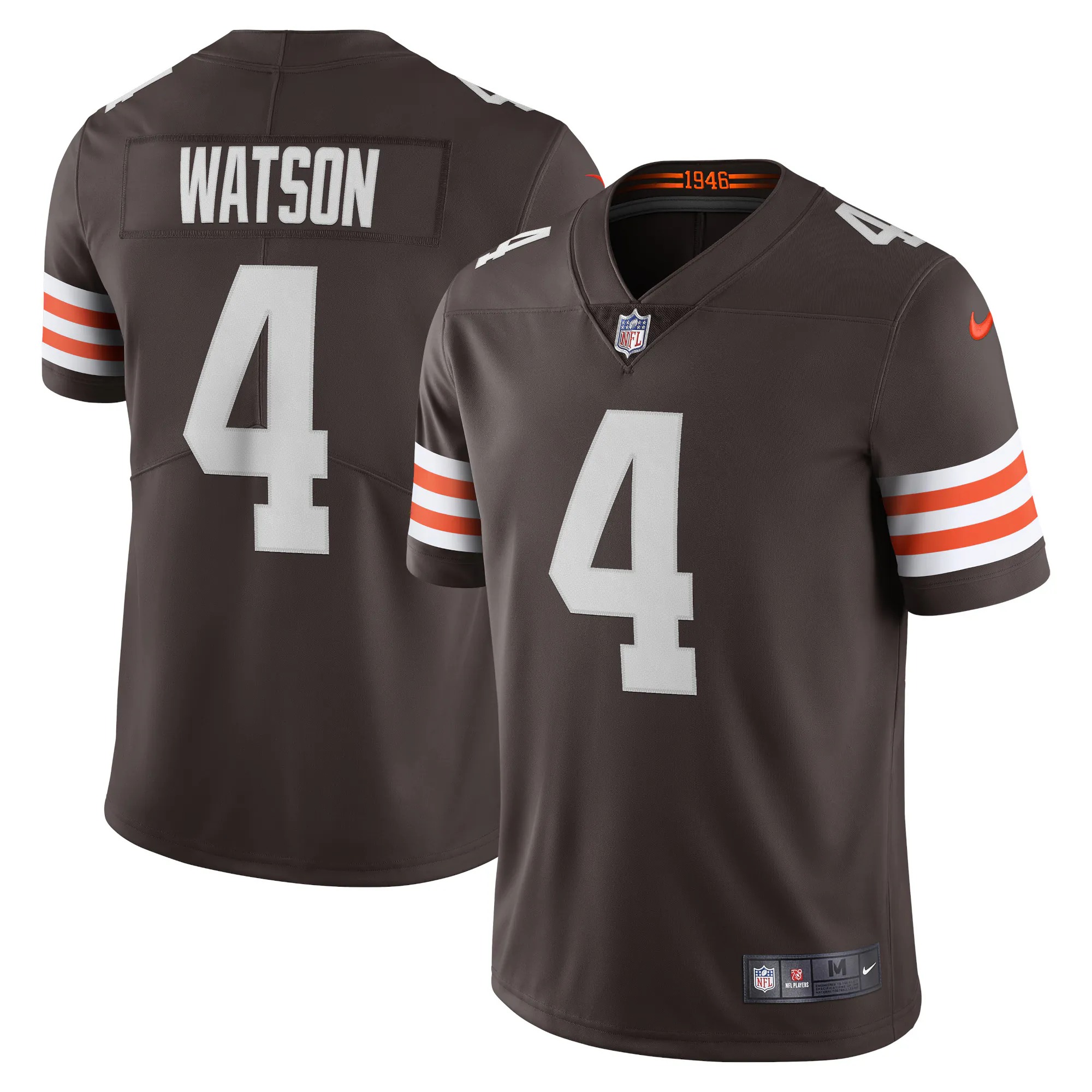 Hunk Wear - Deshaun Watson Cleveland Browns Nike Men's Vapor Limited Jersey - Brown